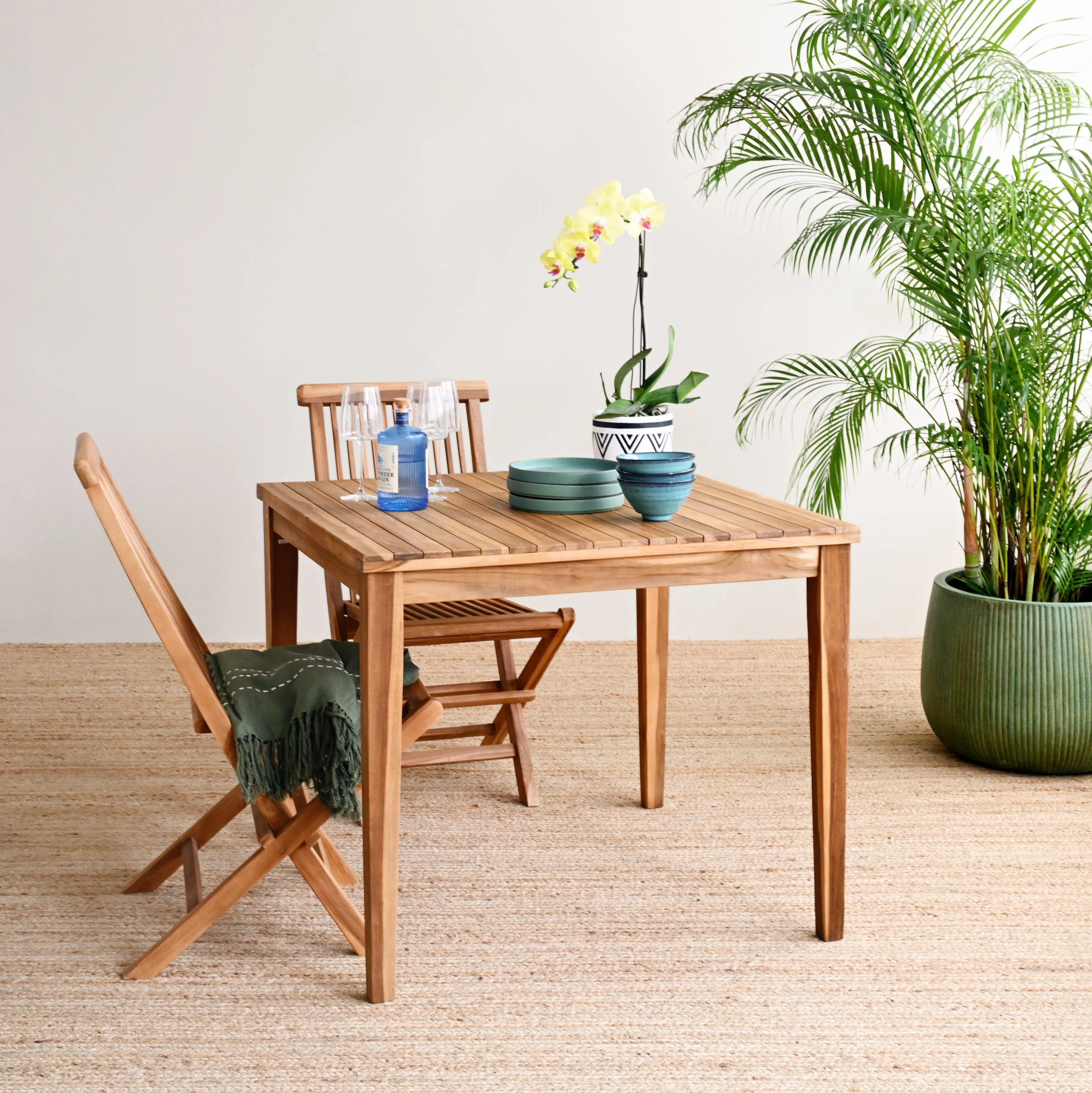 Aruna Teak Folding Chair - Image 8
