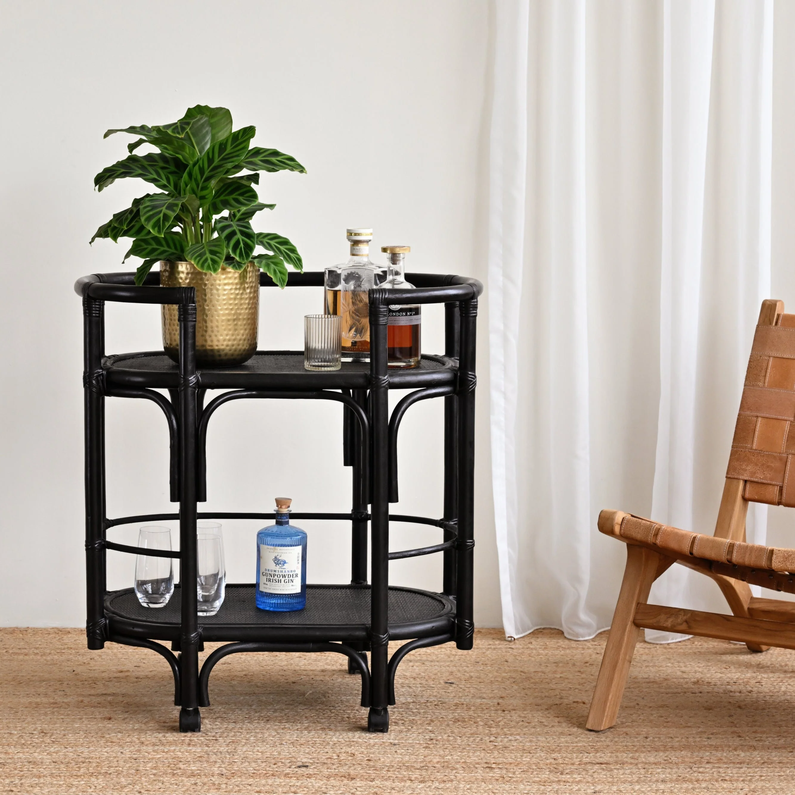 Black Bungalow Bar Cart - Image 7