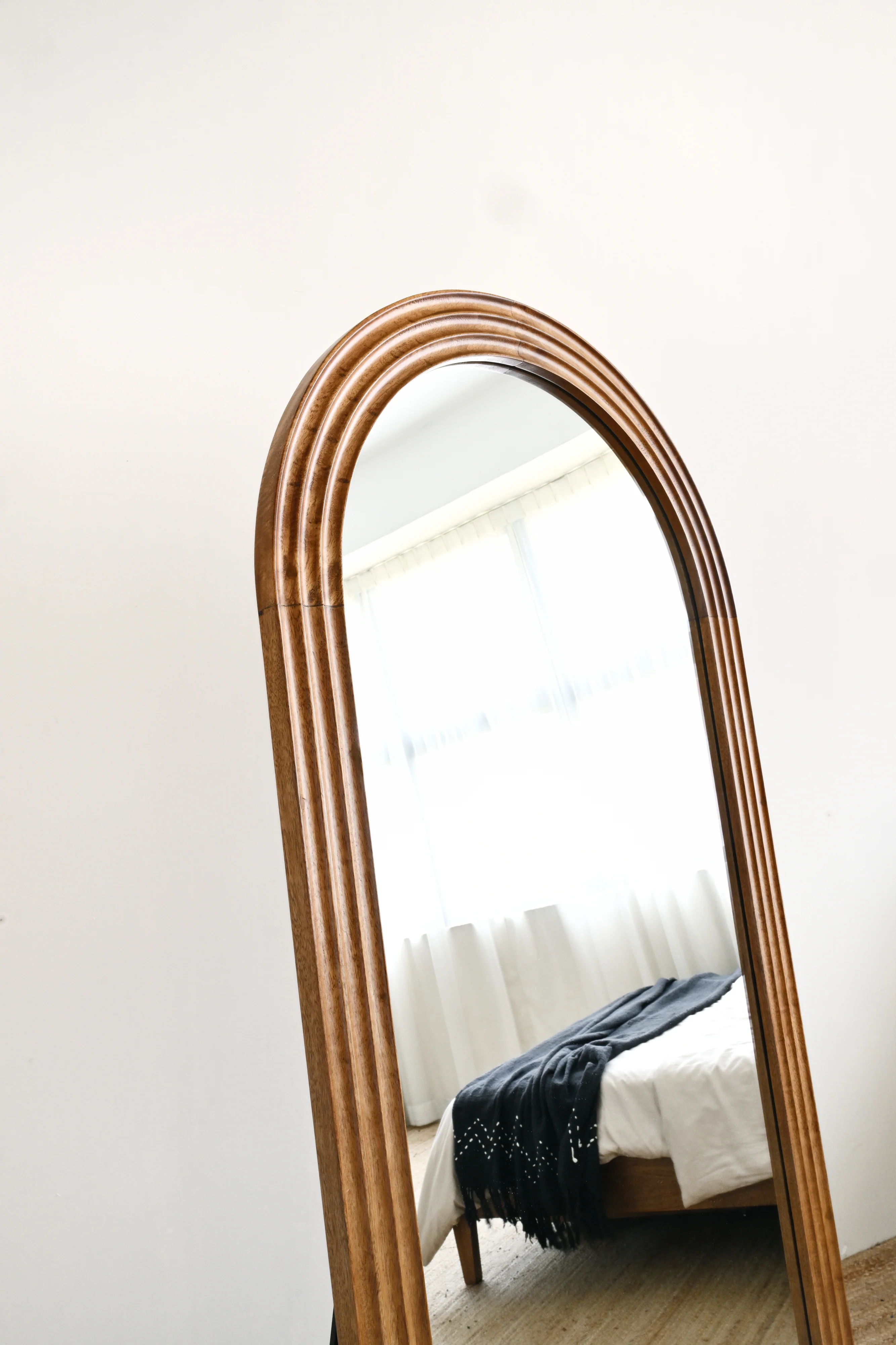 Gaia Arched Standing Mirror 180cm - Tallow - Image 3