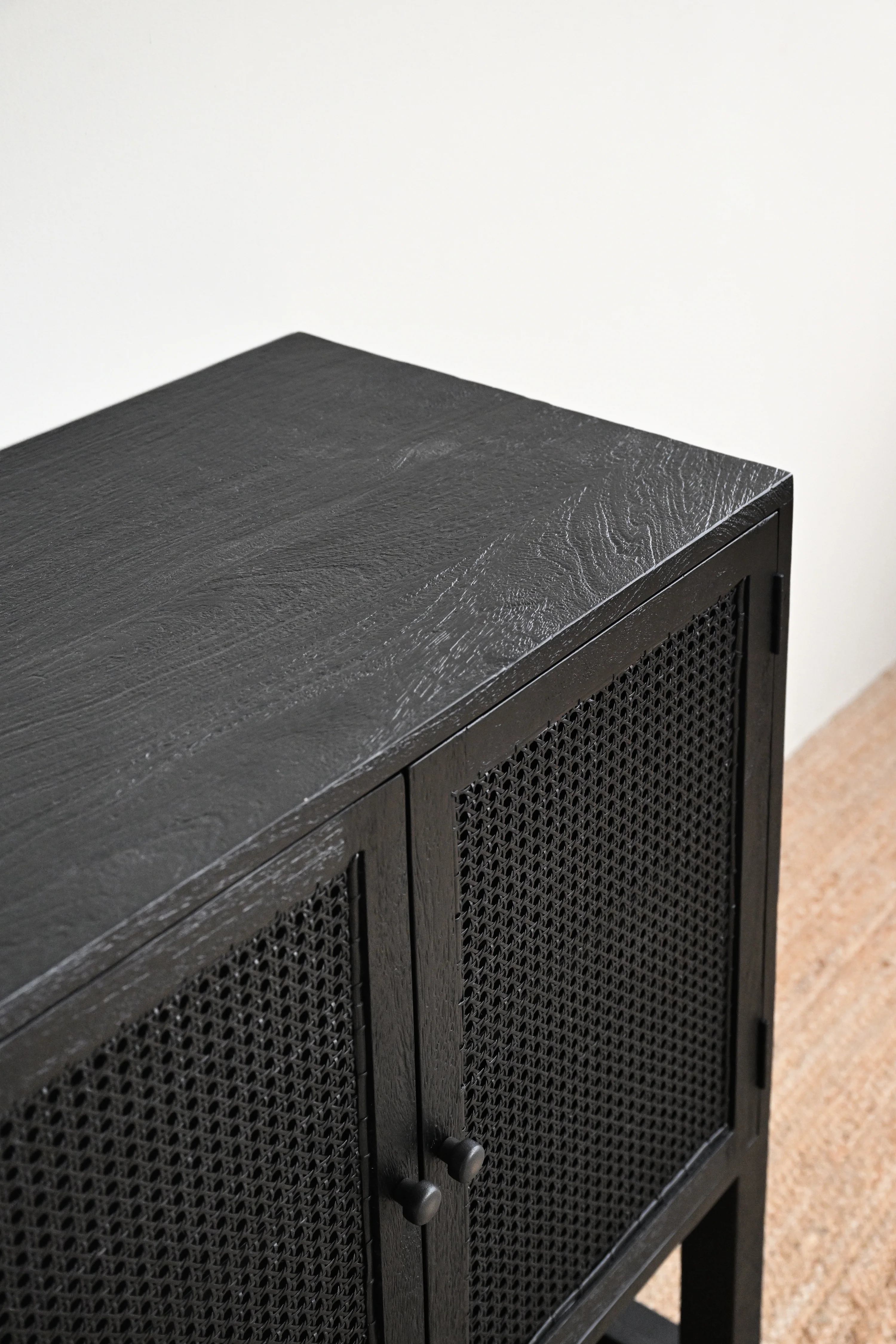 Gili 2 Door Sideboard - Rustic Black - Image 4