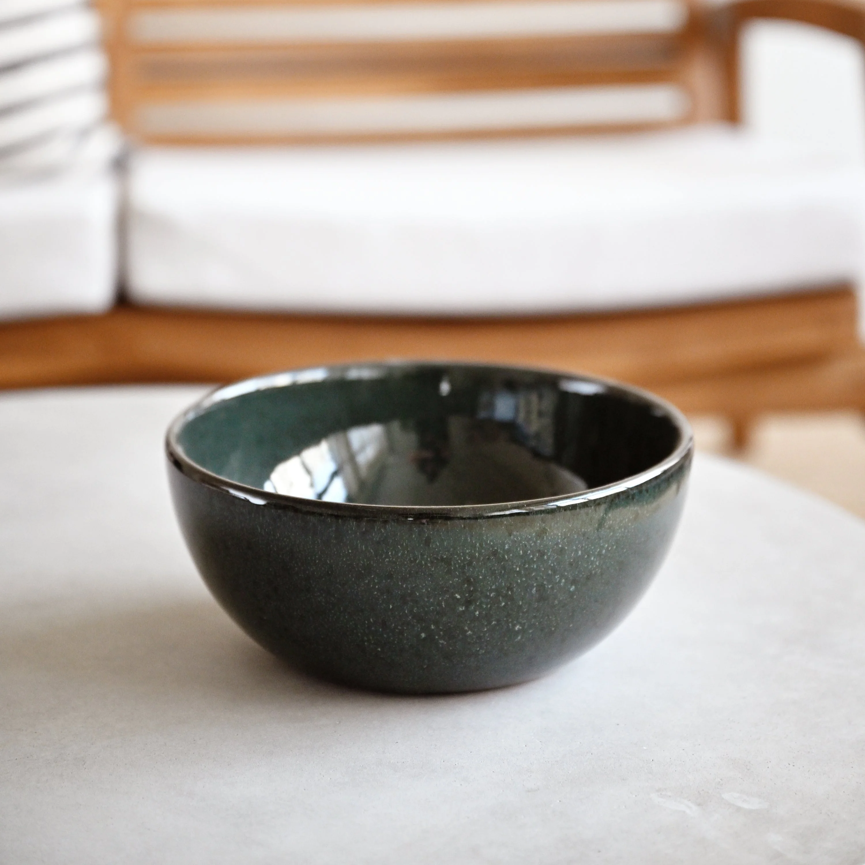 Glossy Sacramento Green Deep Salad Bowl - Image 2