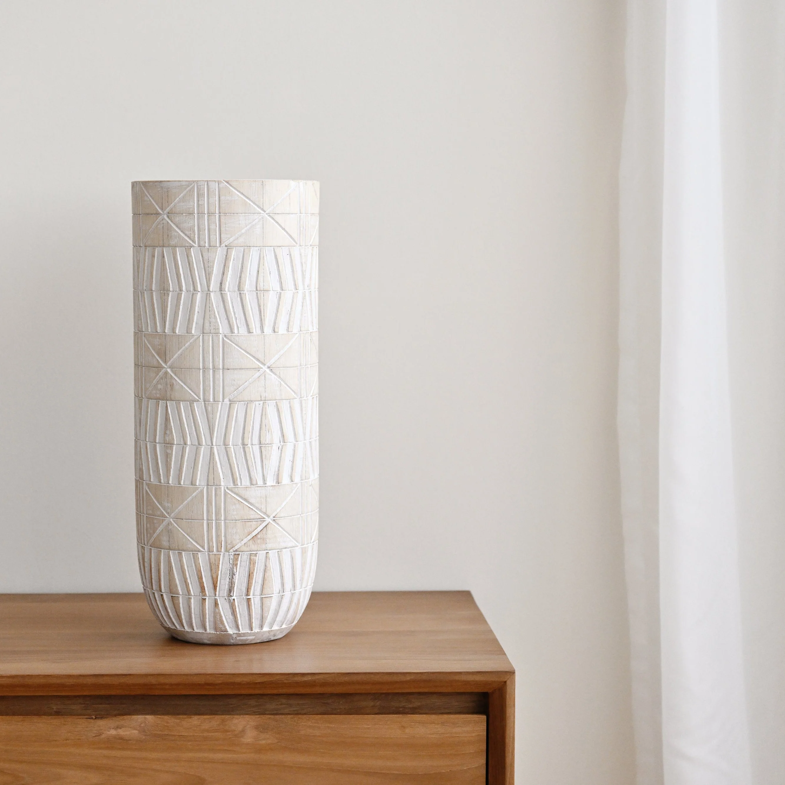 Hand Carved Wooden Tribal Pot - Image 4