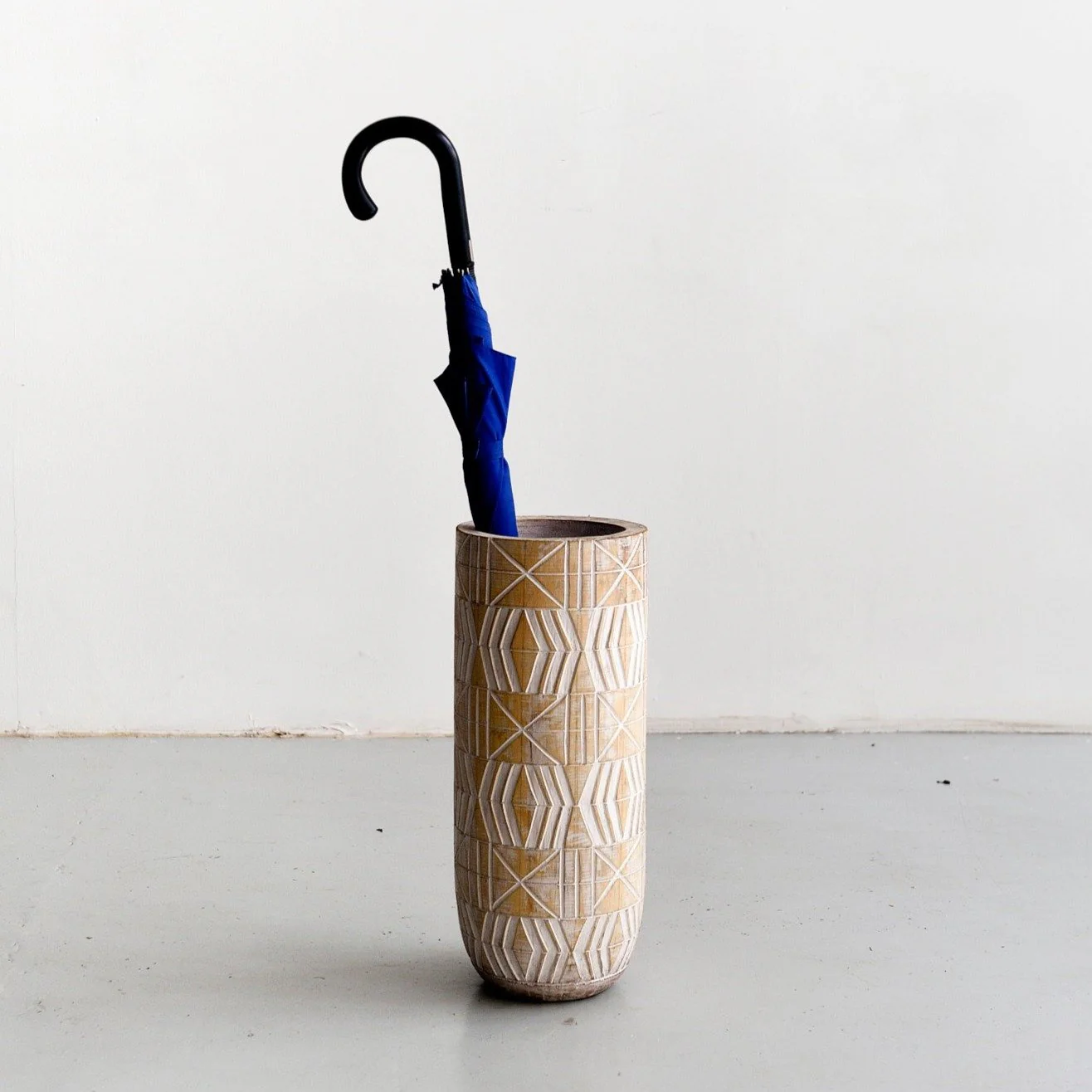 Hand Carved Wooden Tribal Pot - Image 5