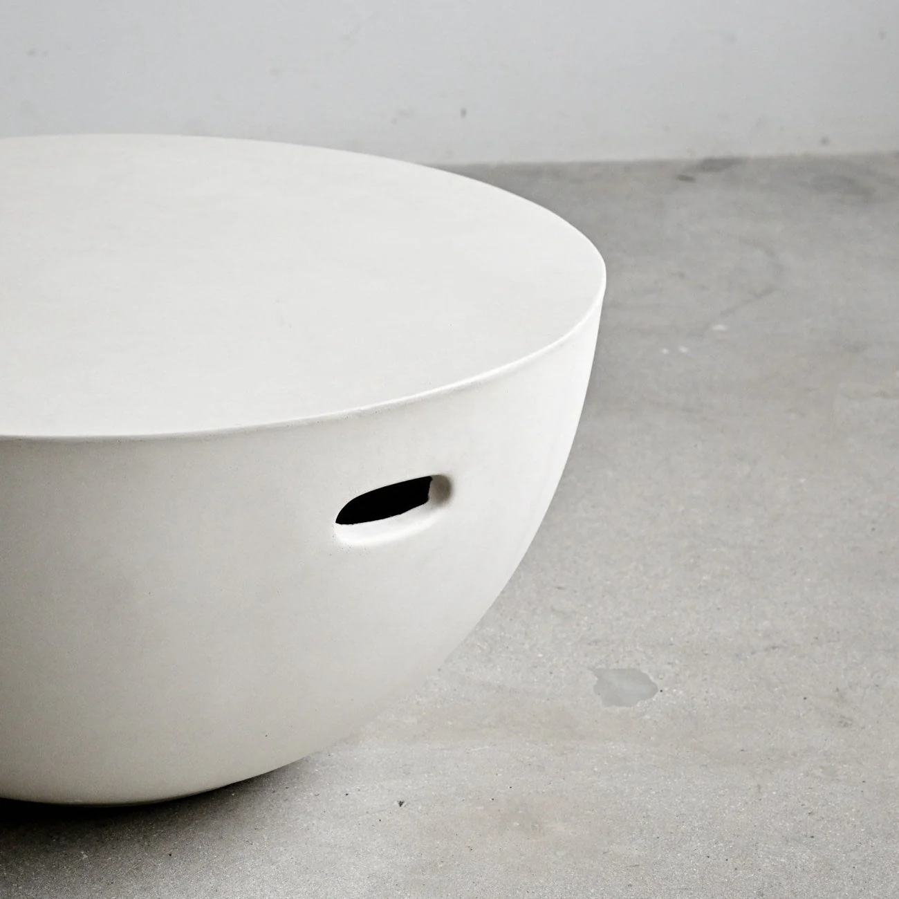 Hemisphere Concrete Coffee Table - White - Image 5