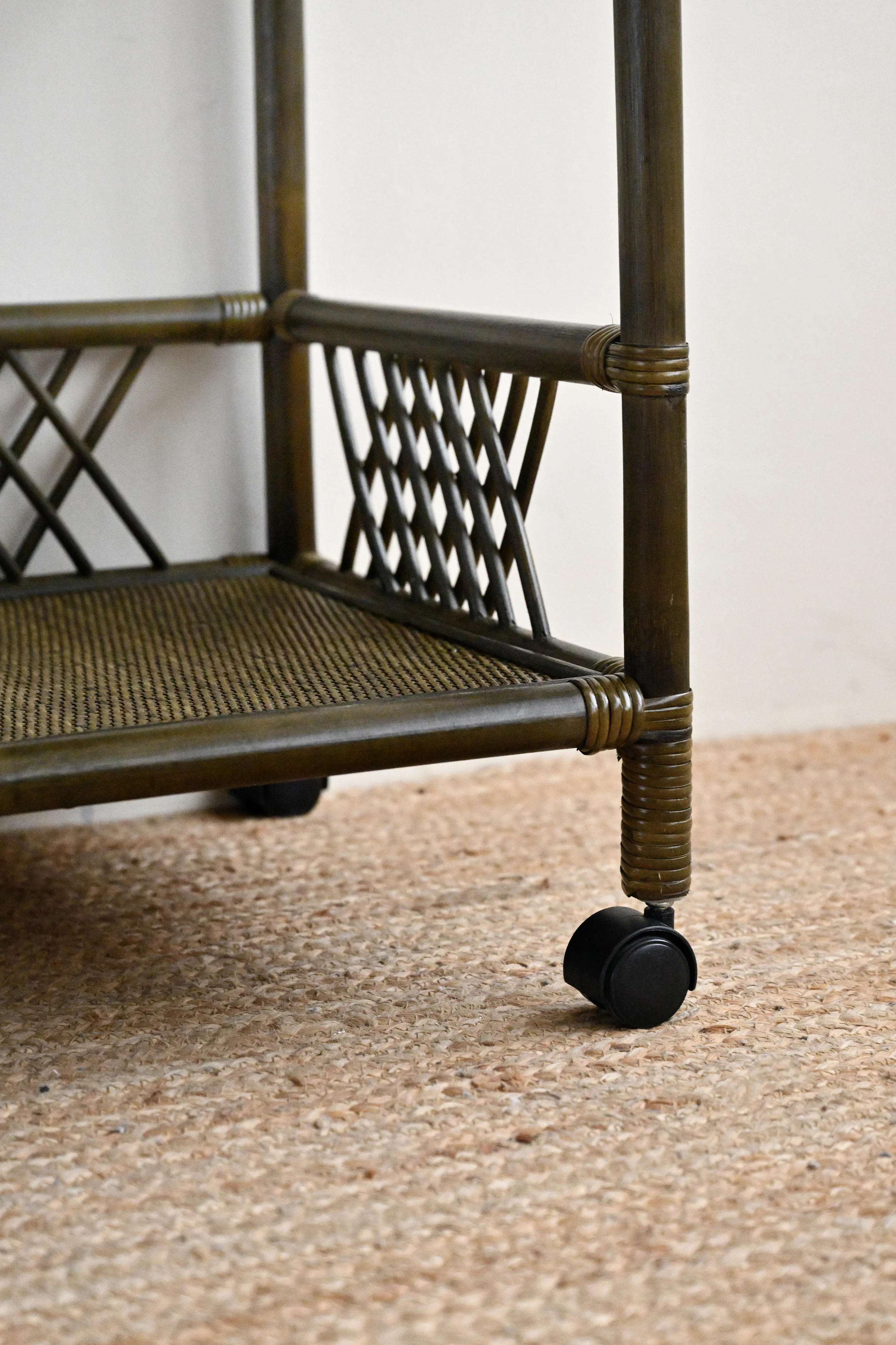 Iberia Rattan Barcart - Olive - Image 5