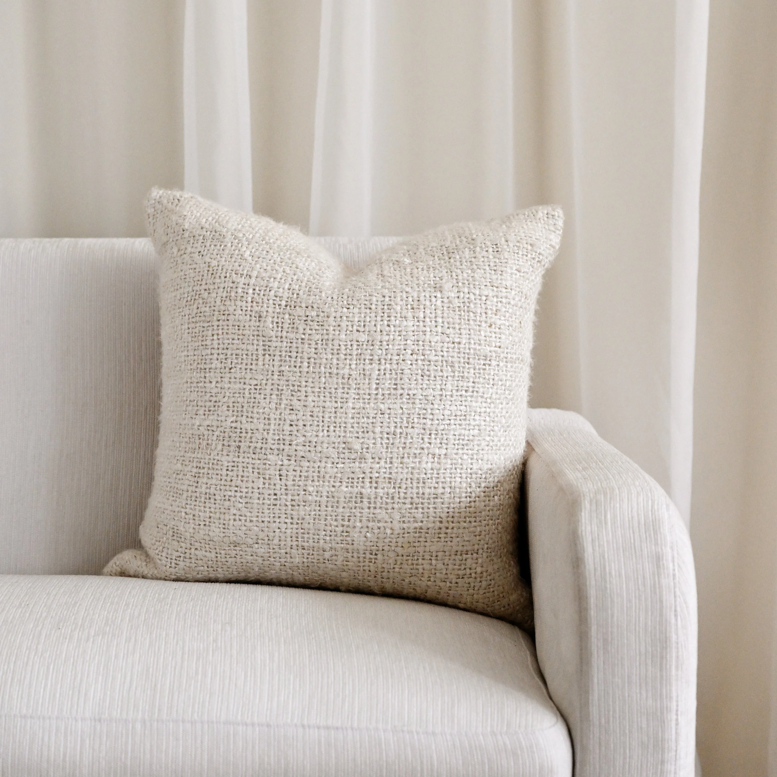 Indu Cream Cushion Cover - 45cm x 45cm - Image 3