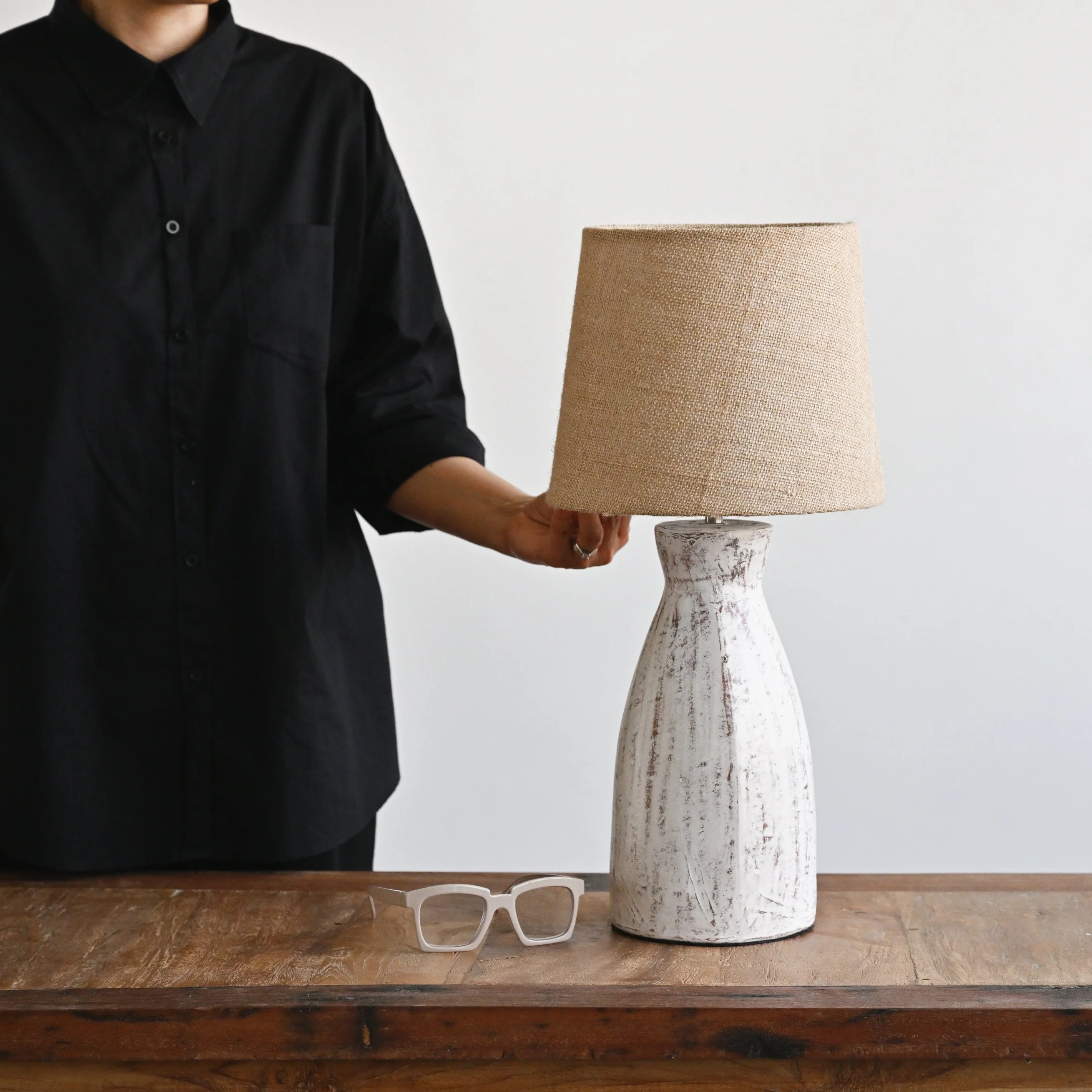 White Wash Java Lamp - Image 12