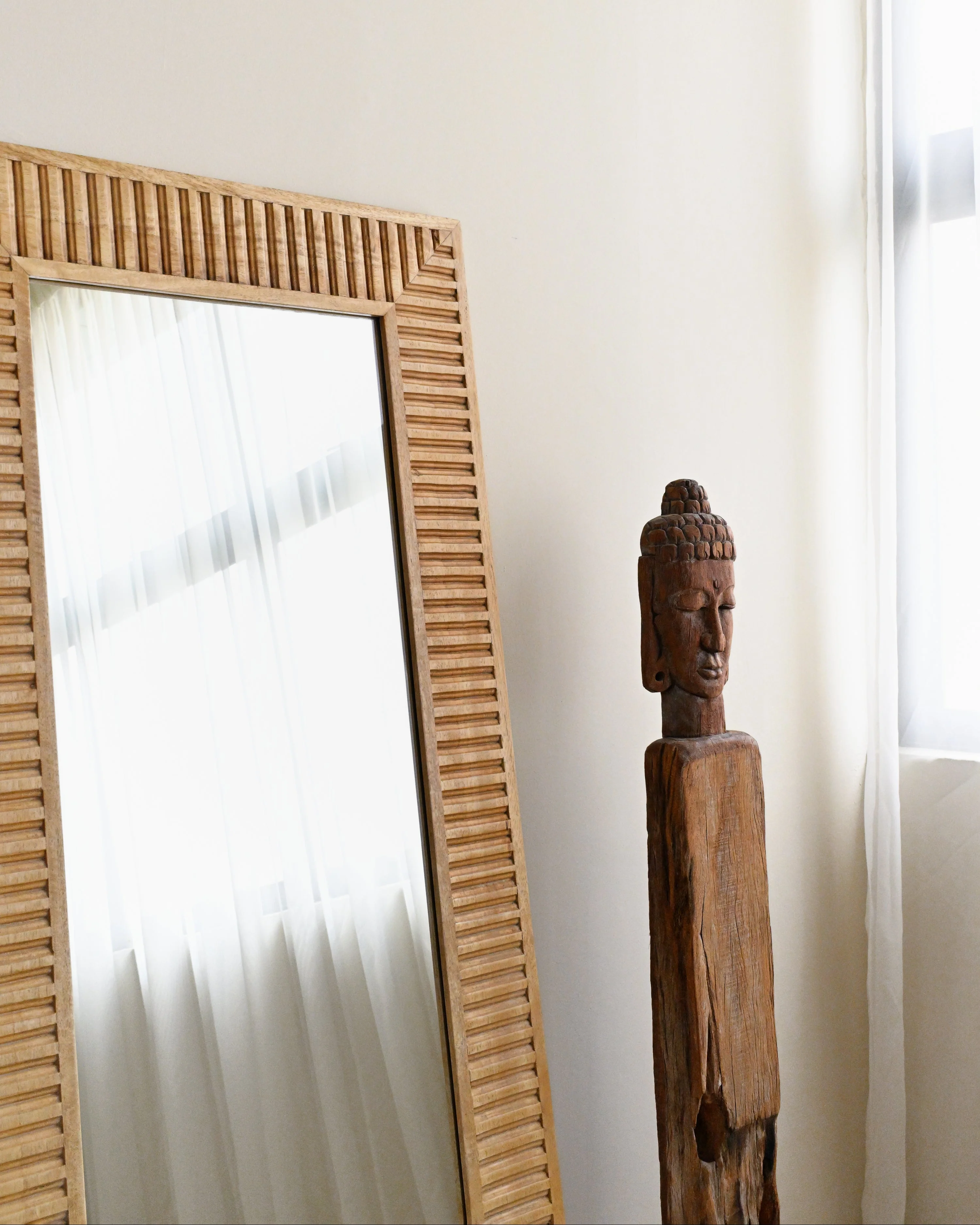 Kediri Standing Mirror 180cm x 80cm - Natural - Image 3