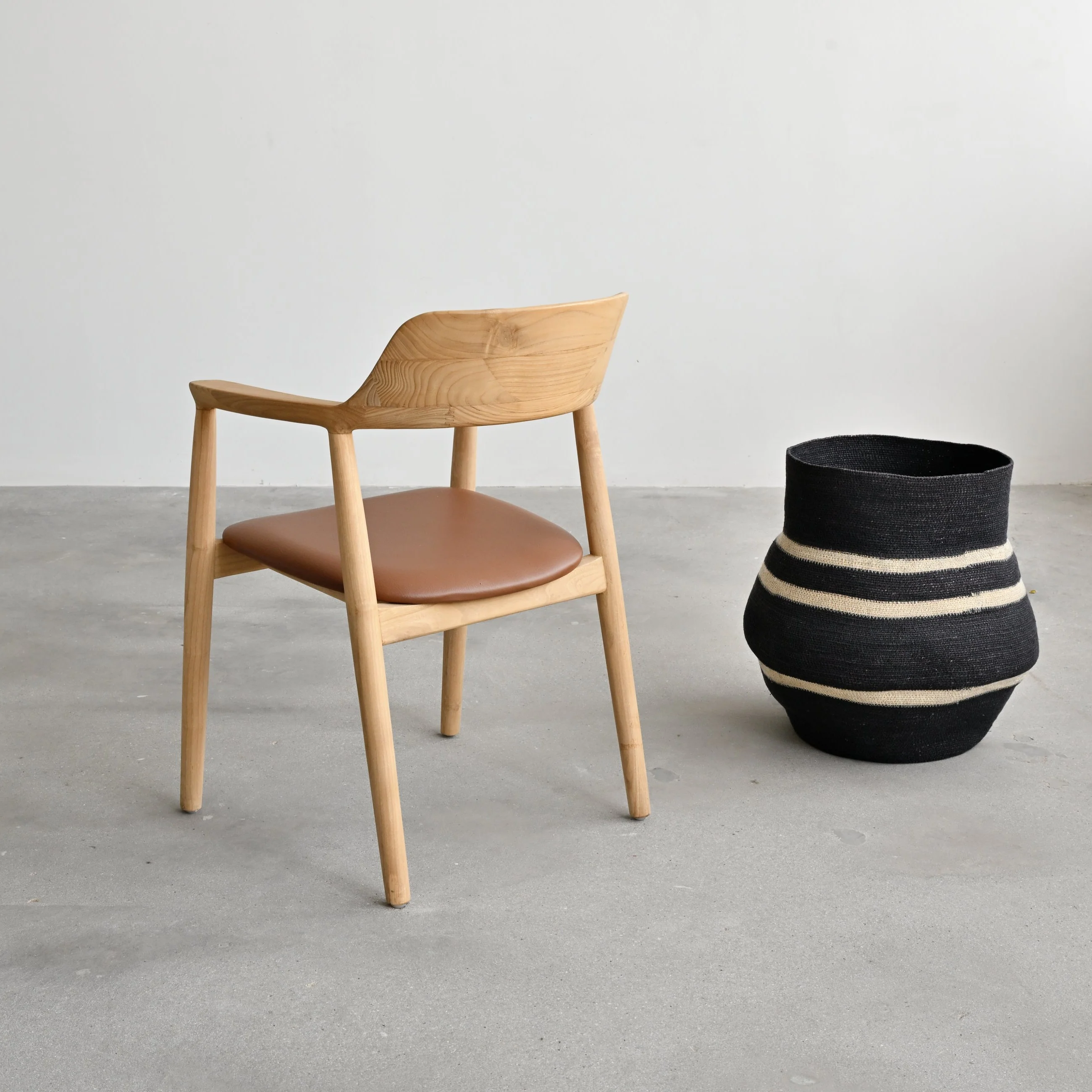 Kennedy Dining Chair With Cognac Seat - Image 5