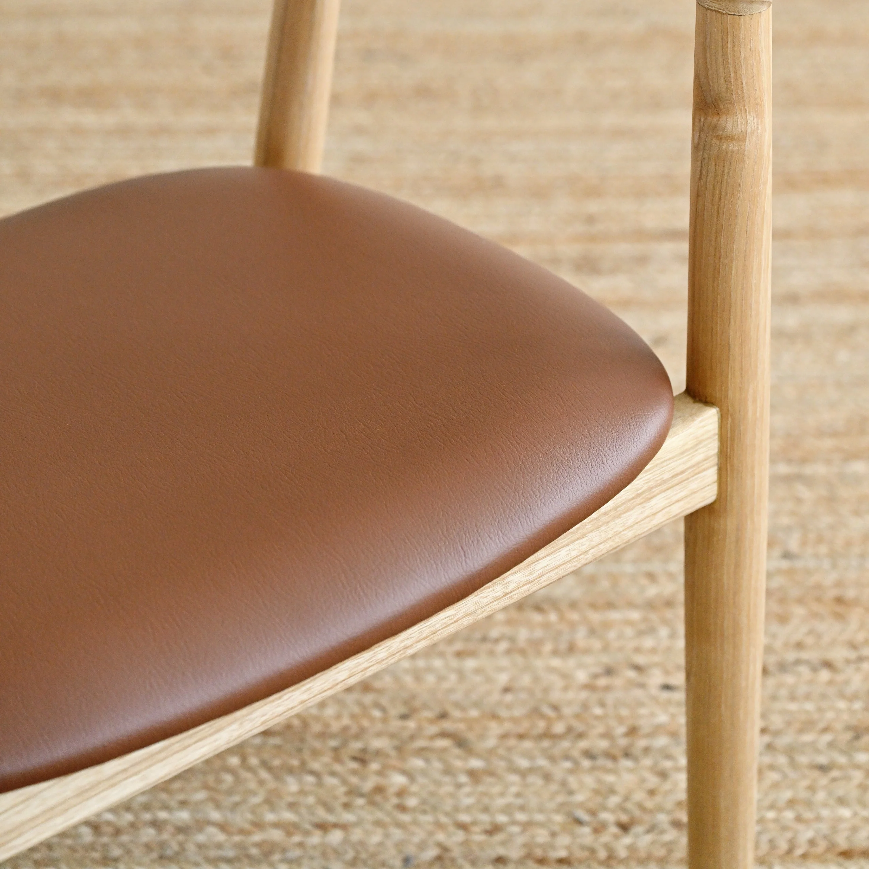 Kennedy Dining Chair With Cognac Seat - Image 9