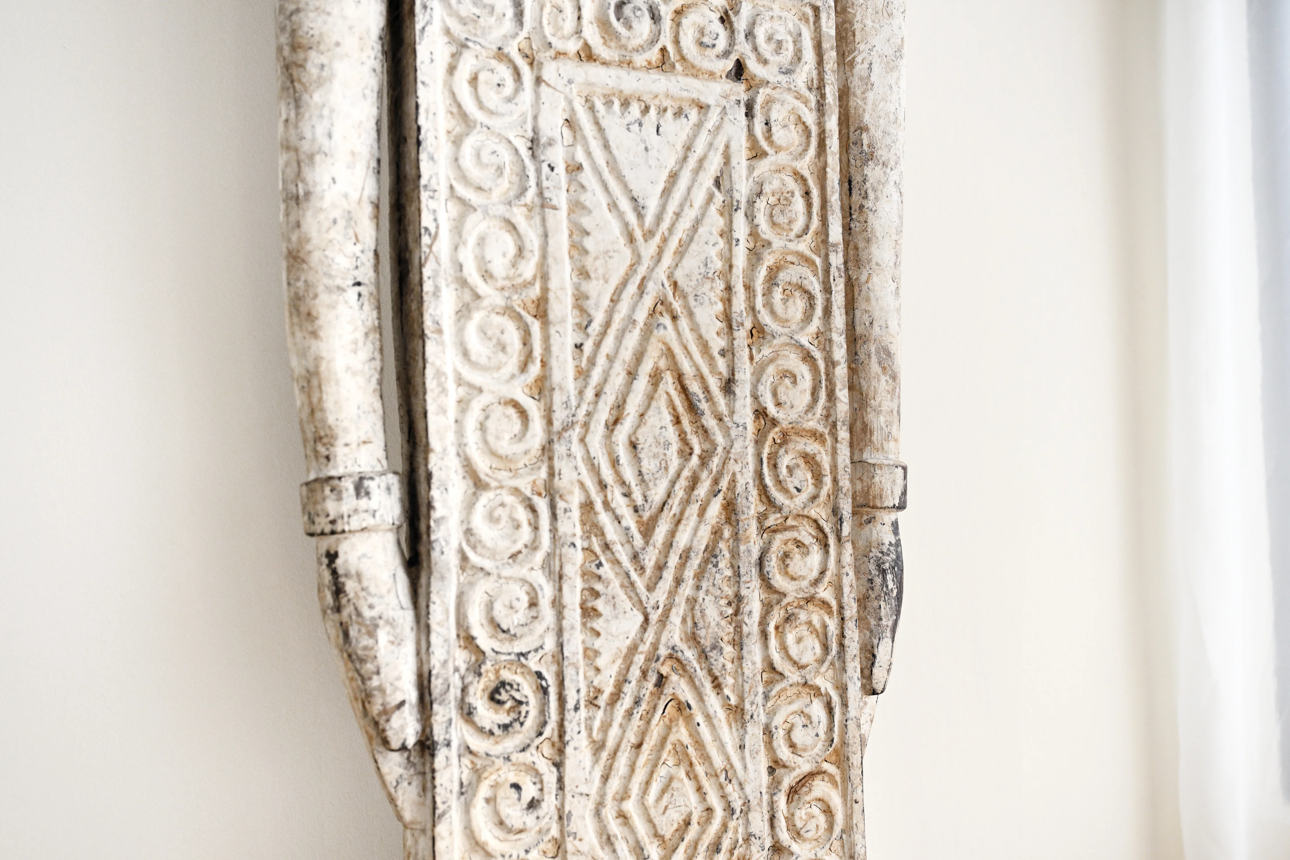 KR Curated Tall Tribal Standing Statue with Stand - Image 6
