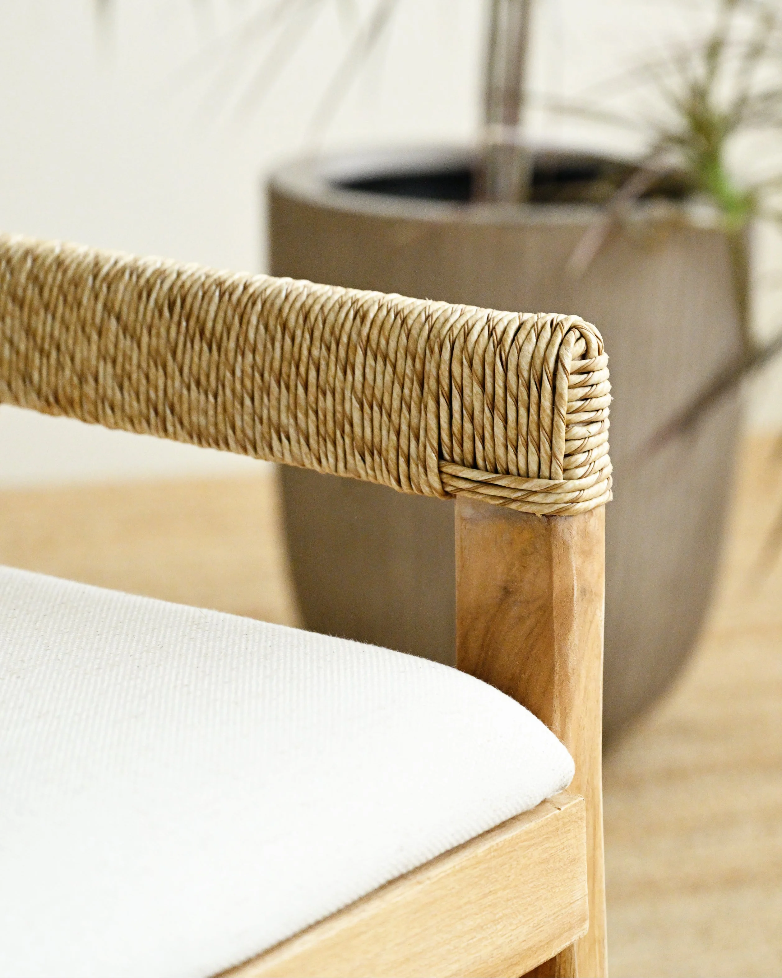 Maluku Teak Dining Chair - Sand - Image 6