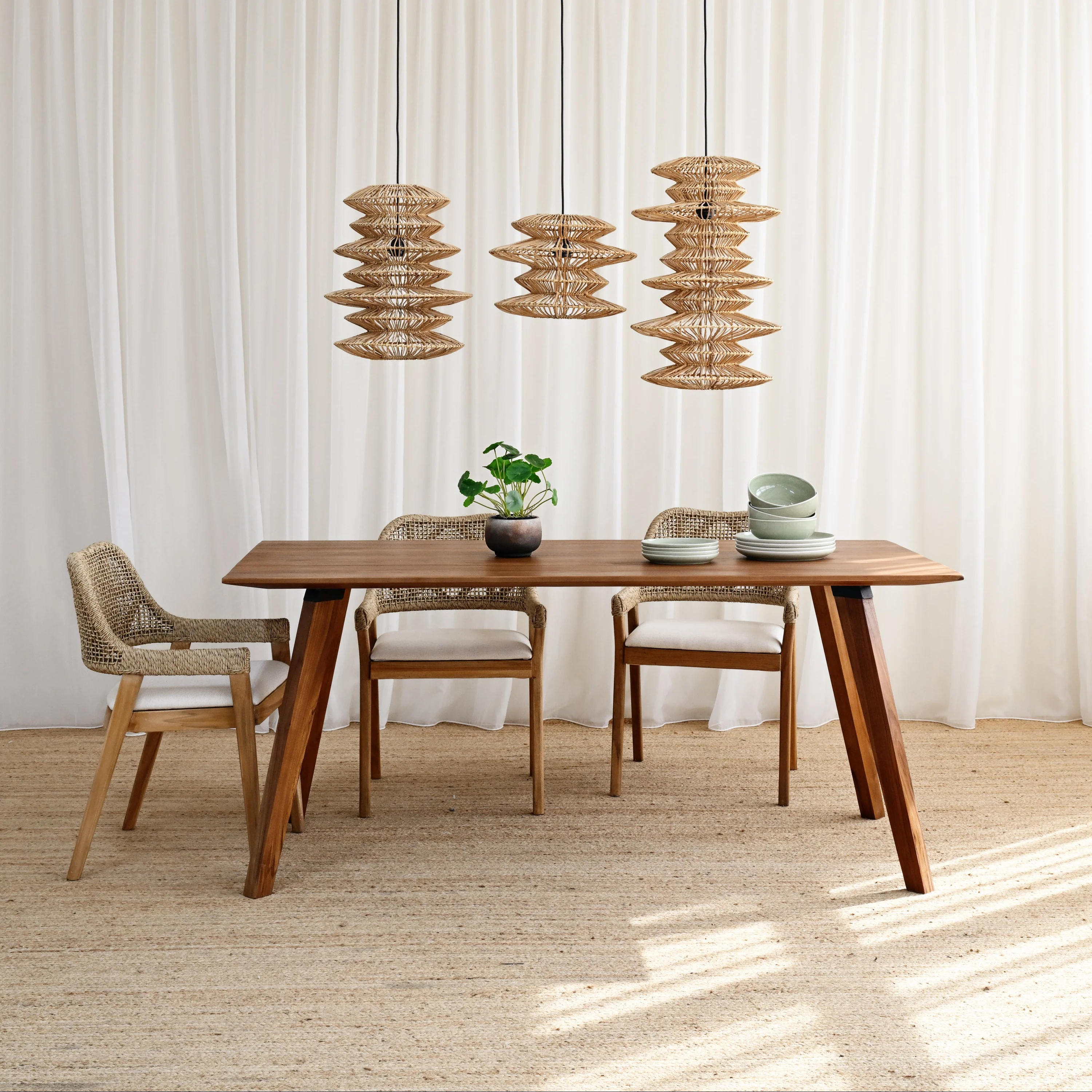 Maluku Teak Dining Chair - Sand - Image 7