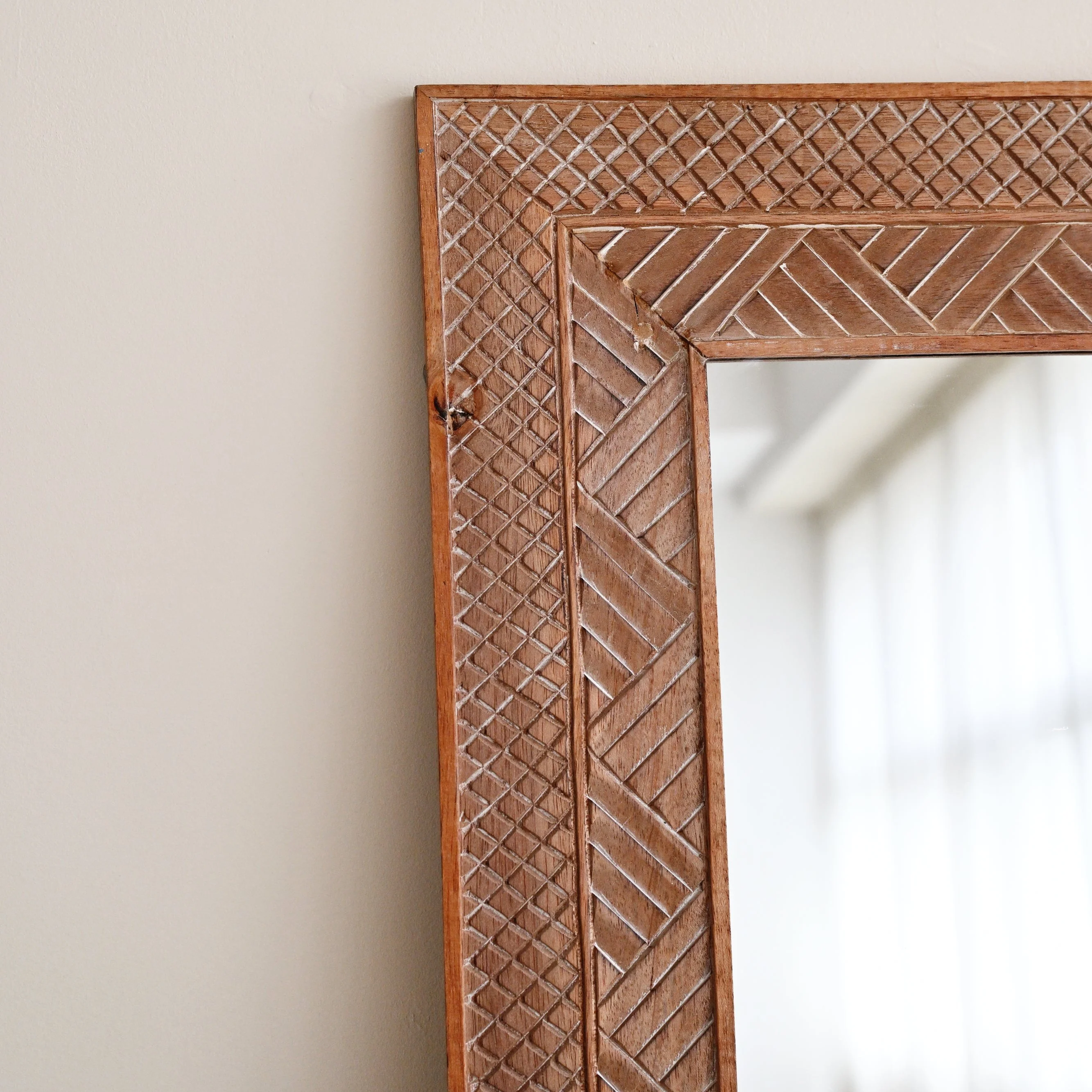 Manado Natural Carved Mirror - 80cm x 180cm - Image 2