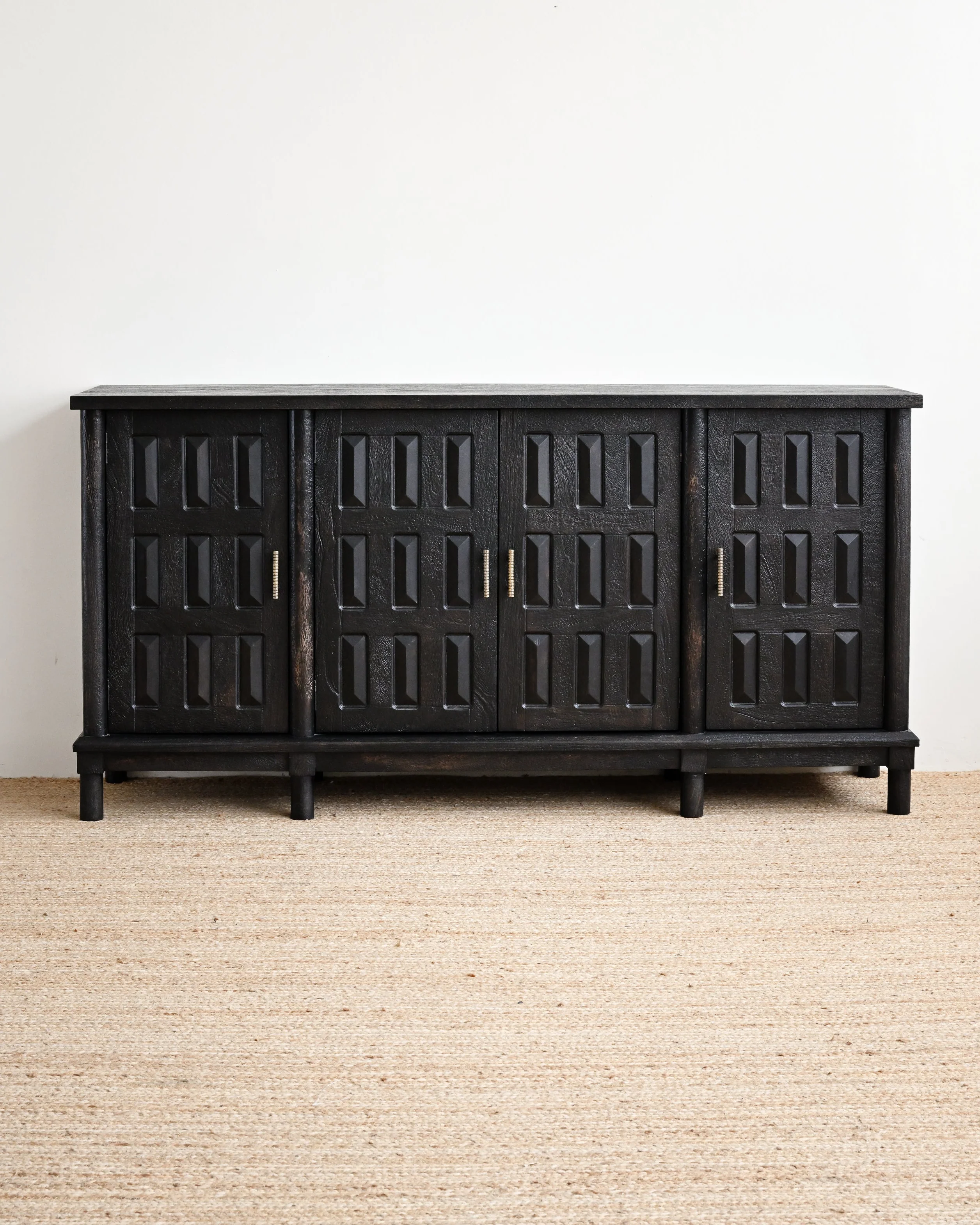 Milan 4 Door Sideboard - Metallic Black - Image 3