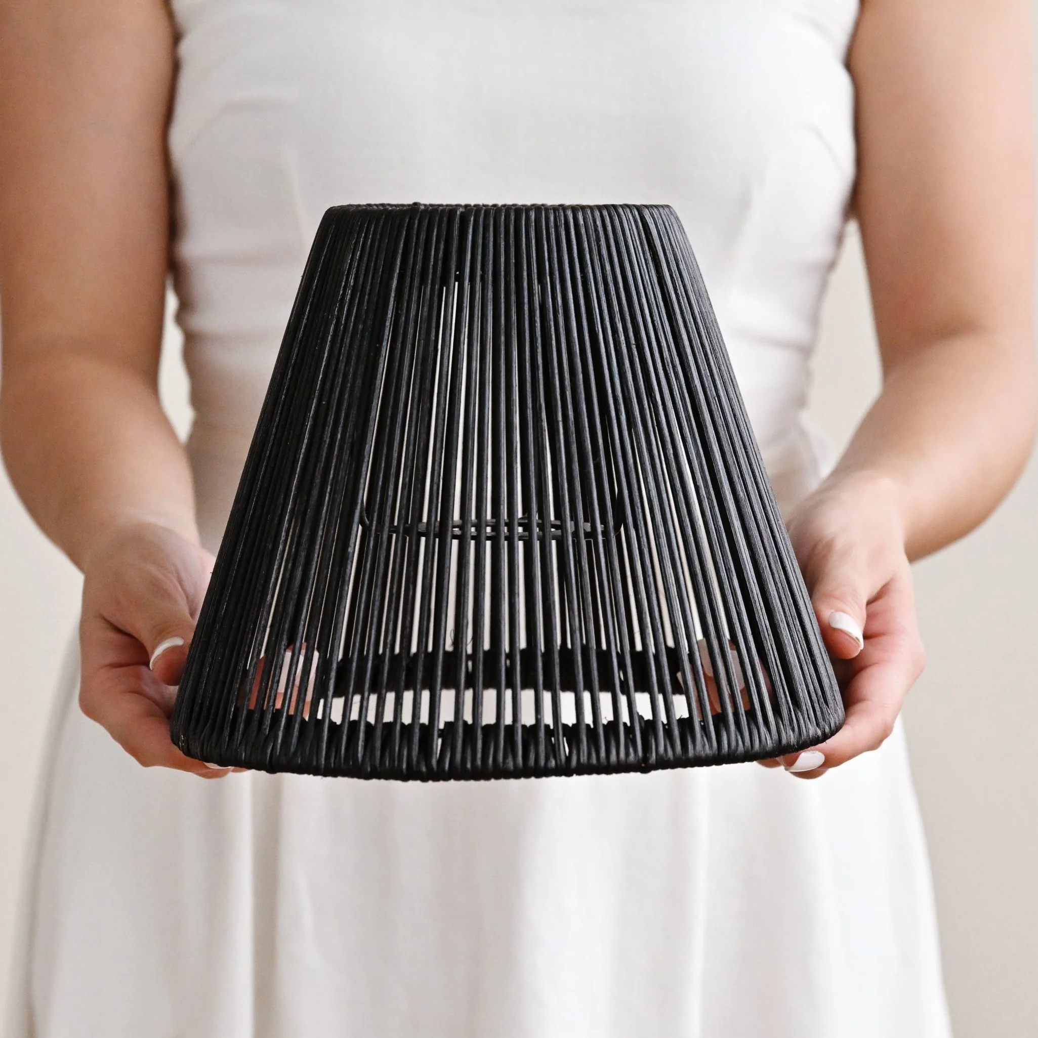 Mini Slimit Rattan Lampshade - Image 4