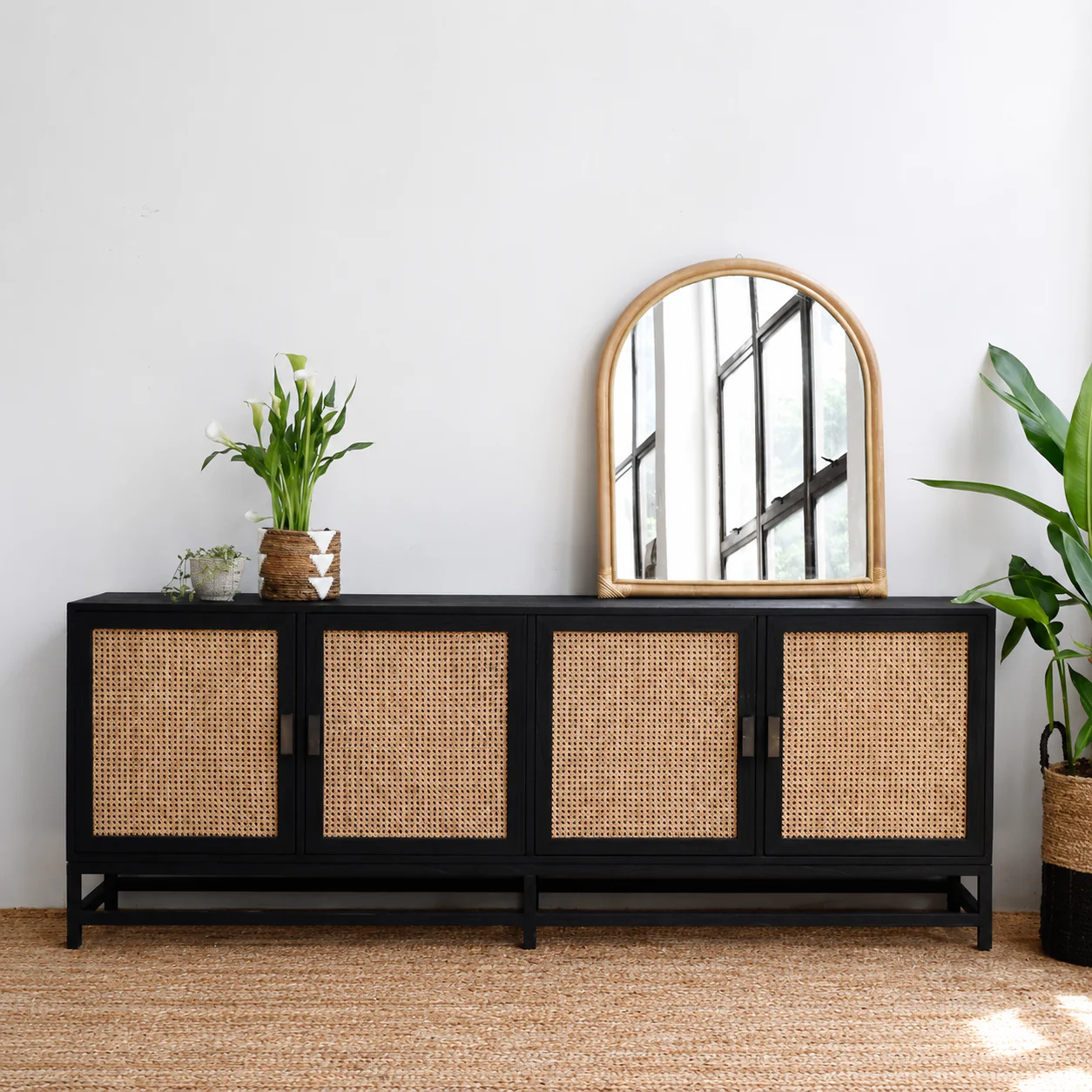 Molly 4 Door Sideboard - Black