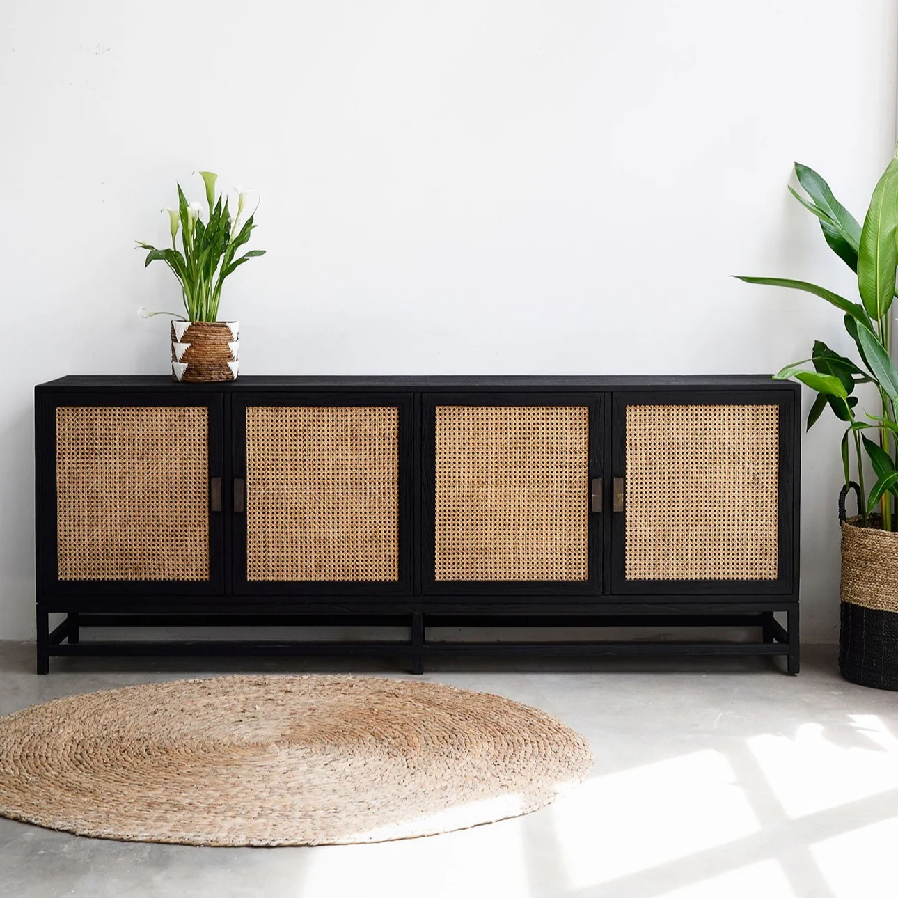Molly 4 Door Sideboard - Black - Image 4