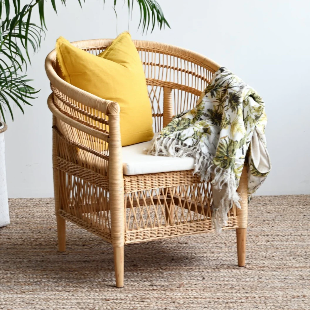 Mustard Freya Linen Cushion Cover - 55cm x 55cm - Image 4