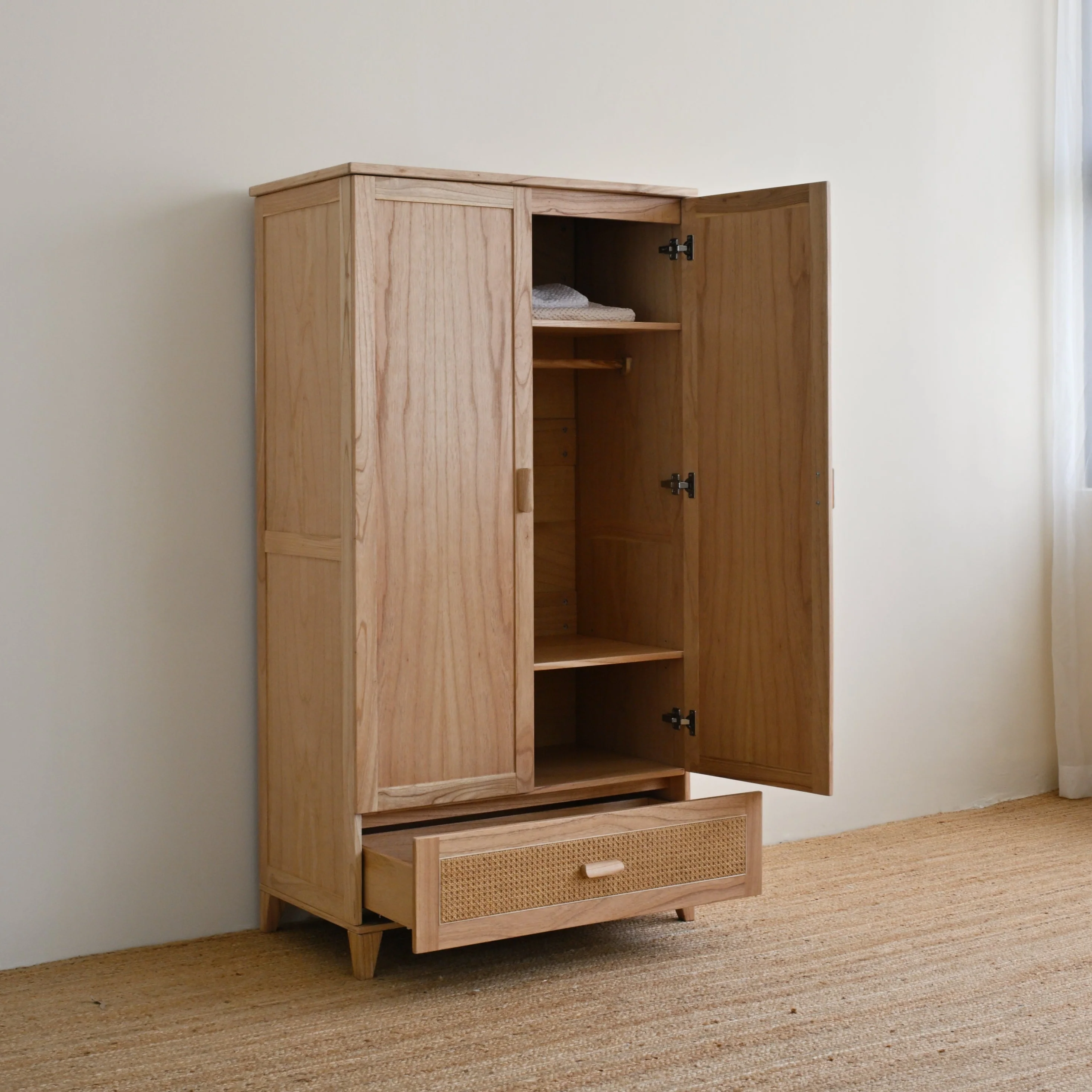 Nami Wood Wardrobe - Natural - Image 10