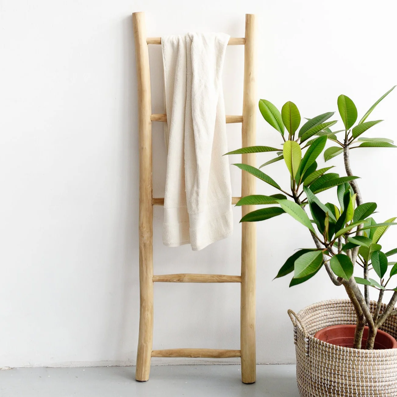 Natural Teak Ladder - Image 6
