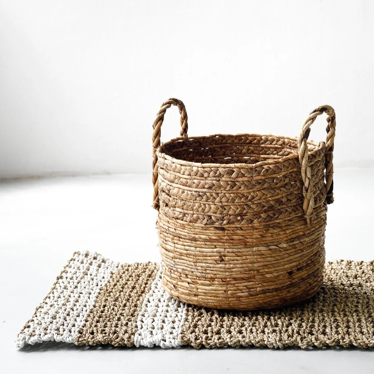 Natural Woven Banana Leaf Basket - Image 5