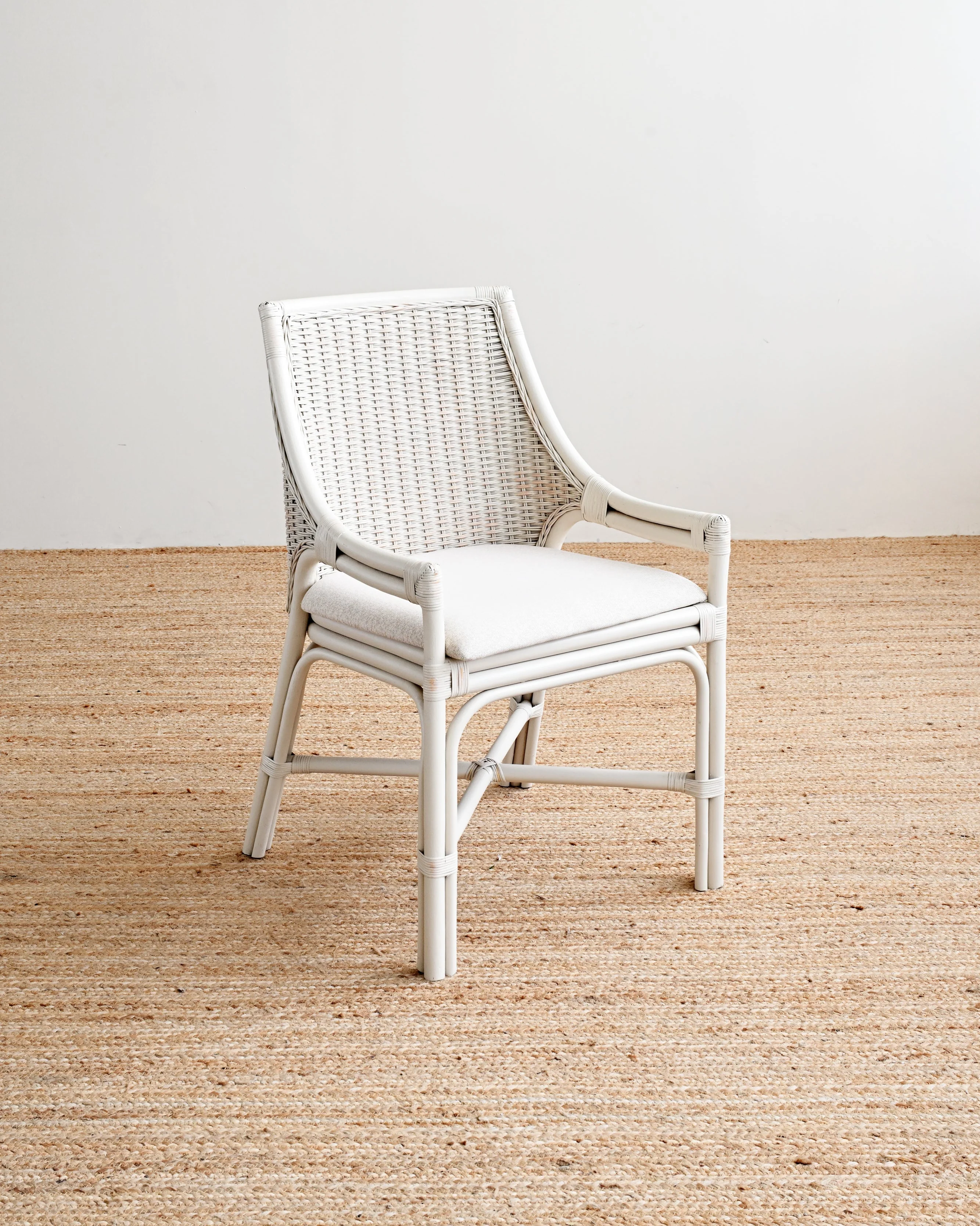 Nikaya Rattan Dining Chair - Ivory