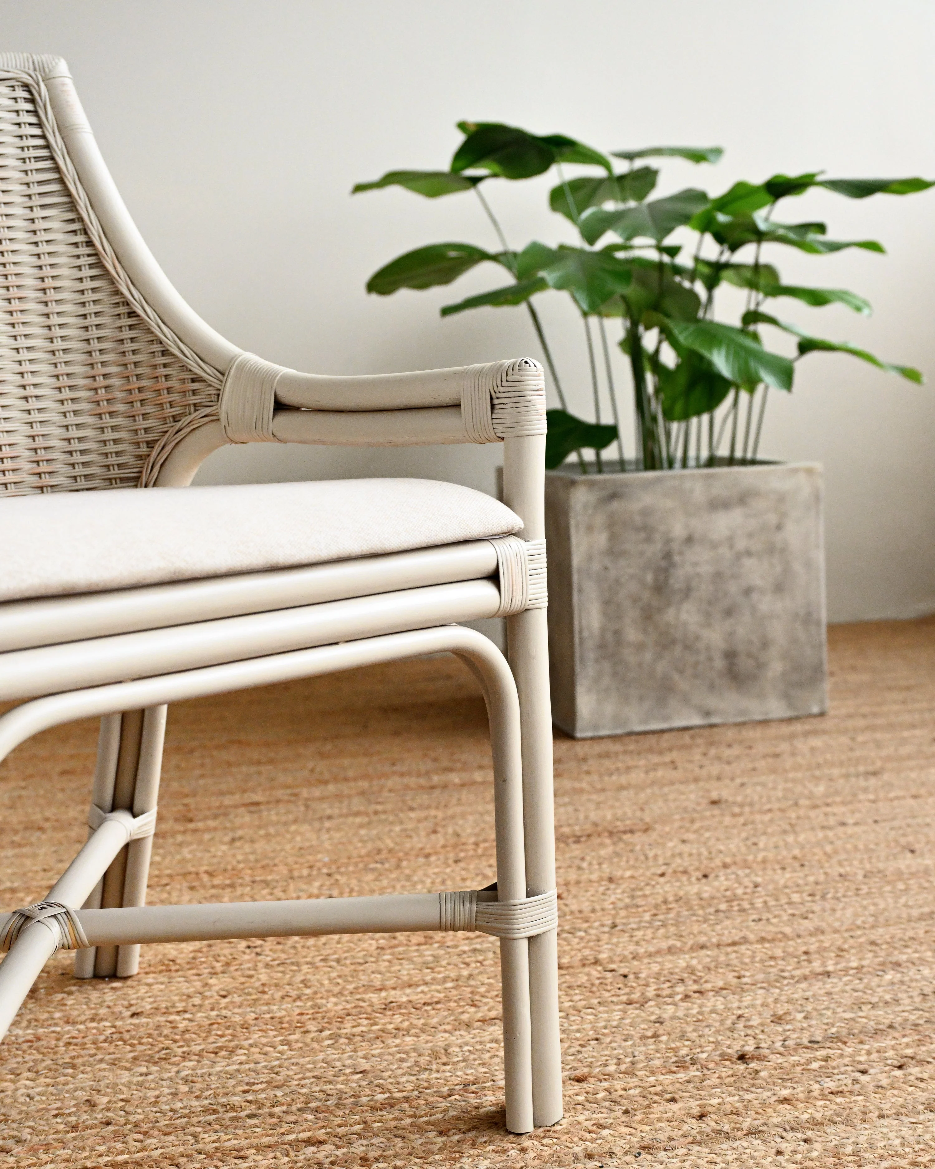 Nikaya Rattan Dining Chair - Ivory - Image 7
