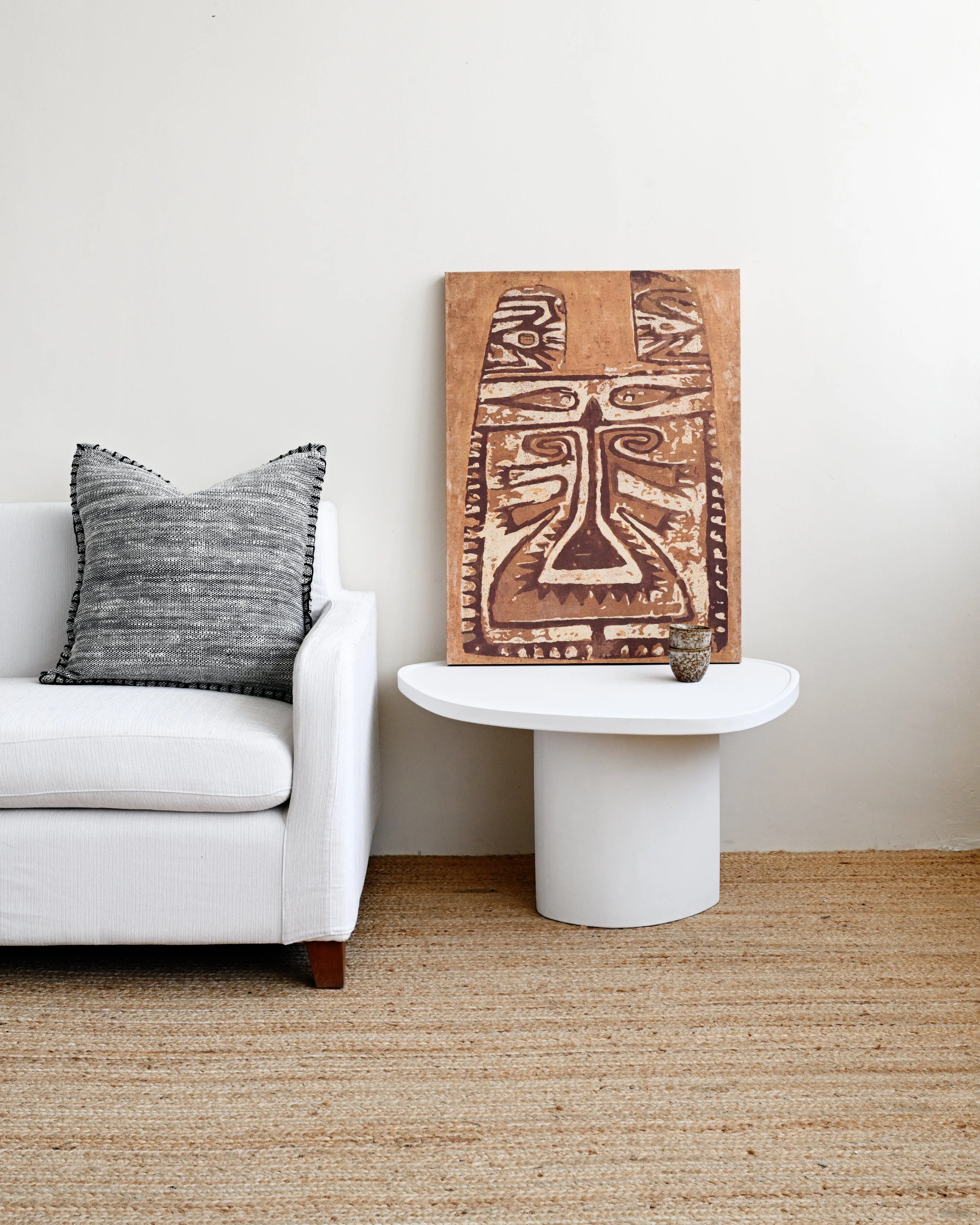 Organica Concrete Coffee Table - White - Image 3