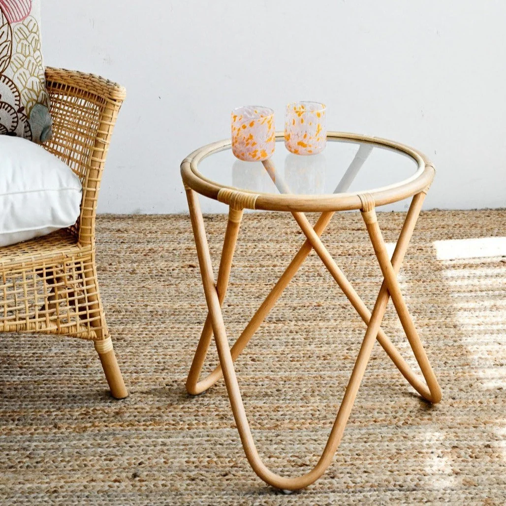 Oxygen Side Table with Glass - Natural - Image 3