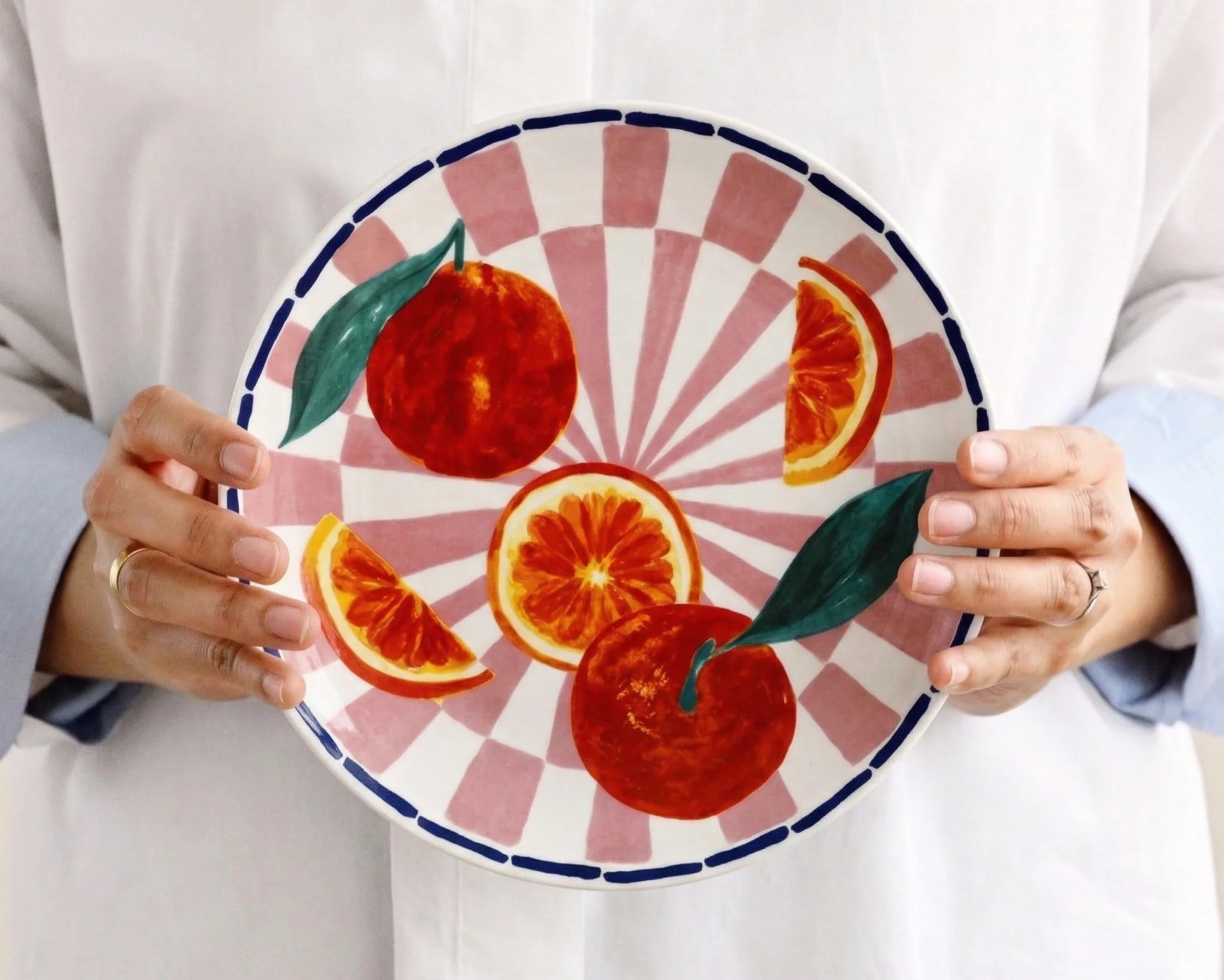 Porto Valentina Side Plate 20cm - Tangerine - Image 2