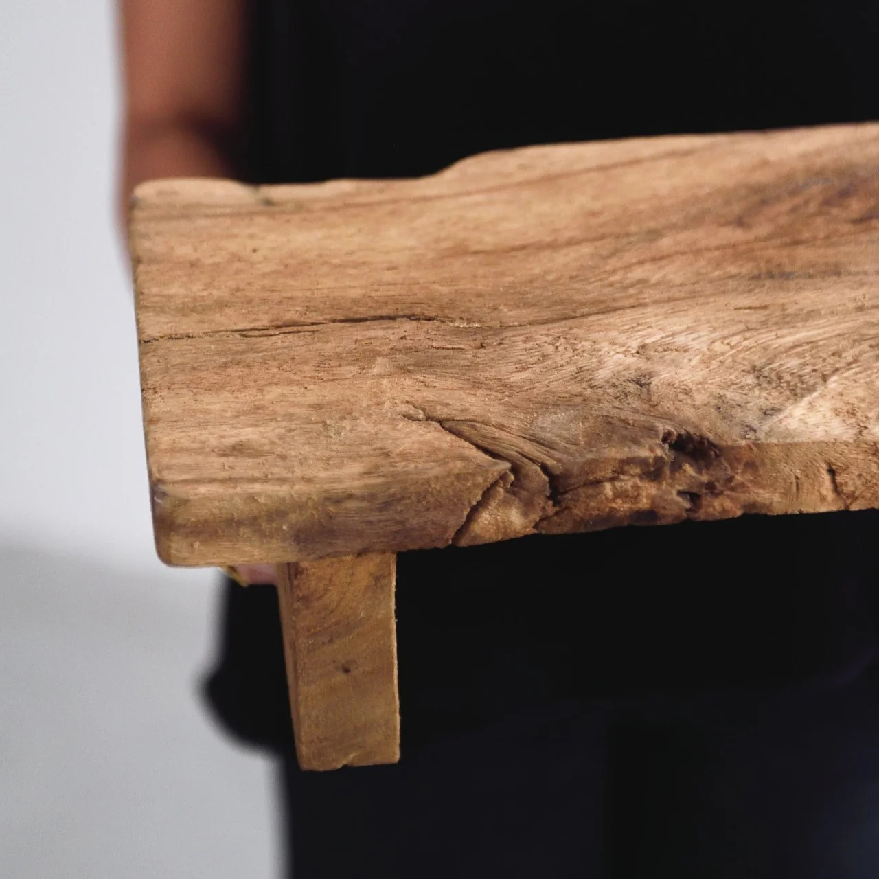 Recycled Teak Stool - H12cm - Image 2