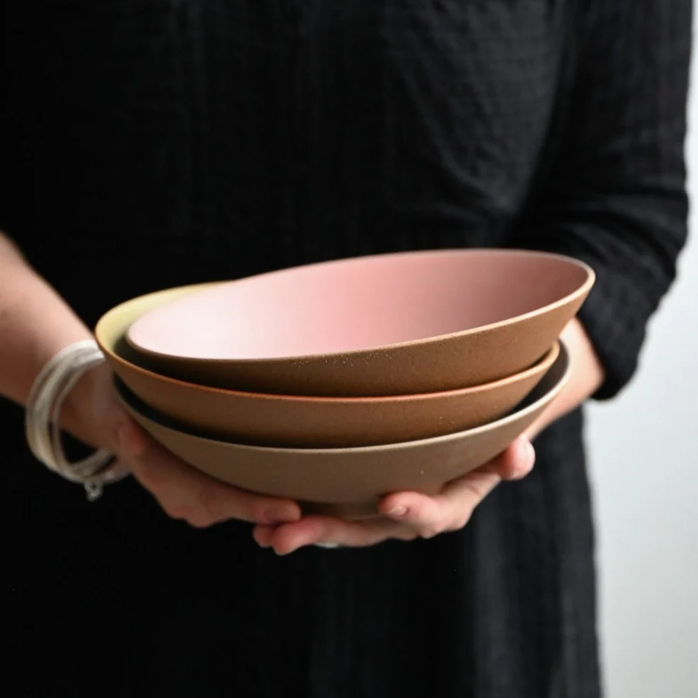 Rose Pink Wide Rim Bowl - Image 3