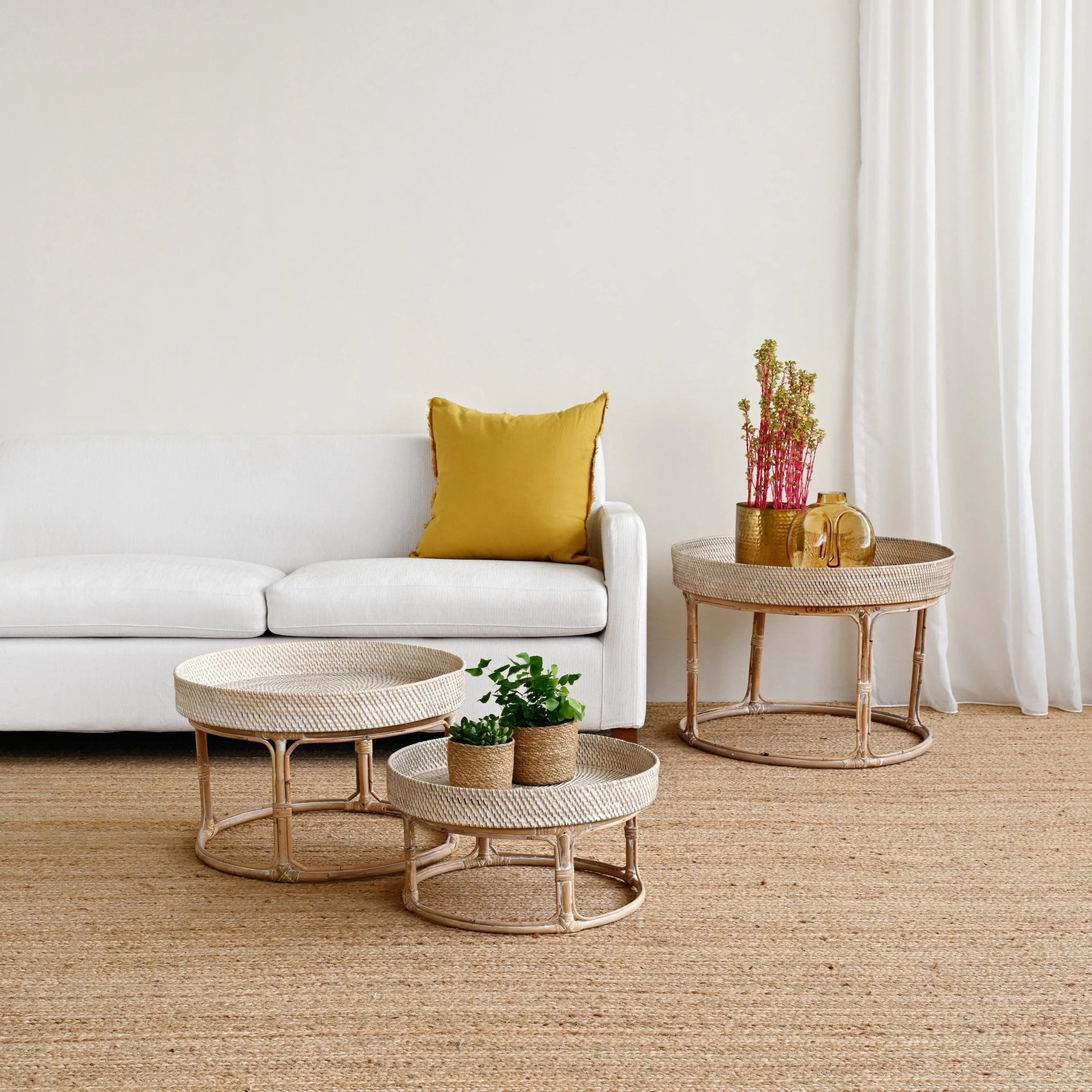 Round Table Tray - White Wash - Image 3