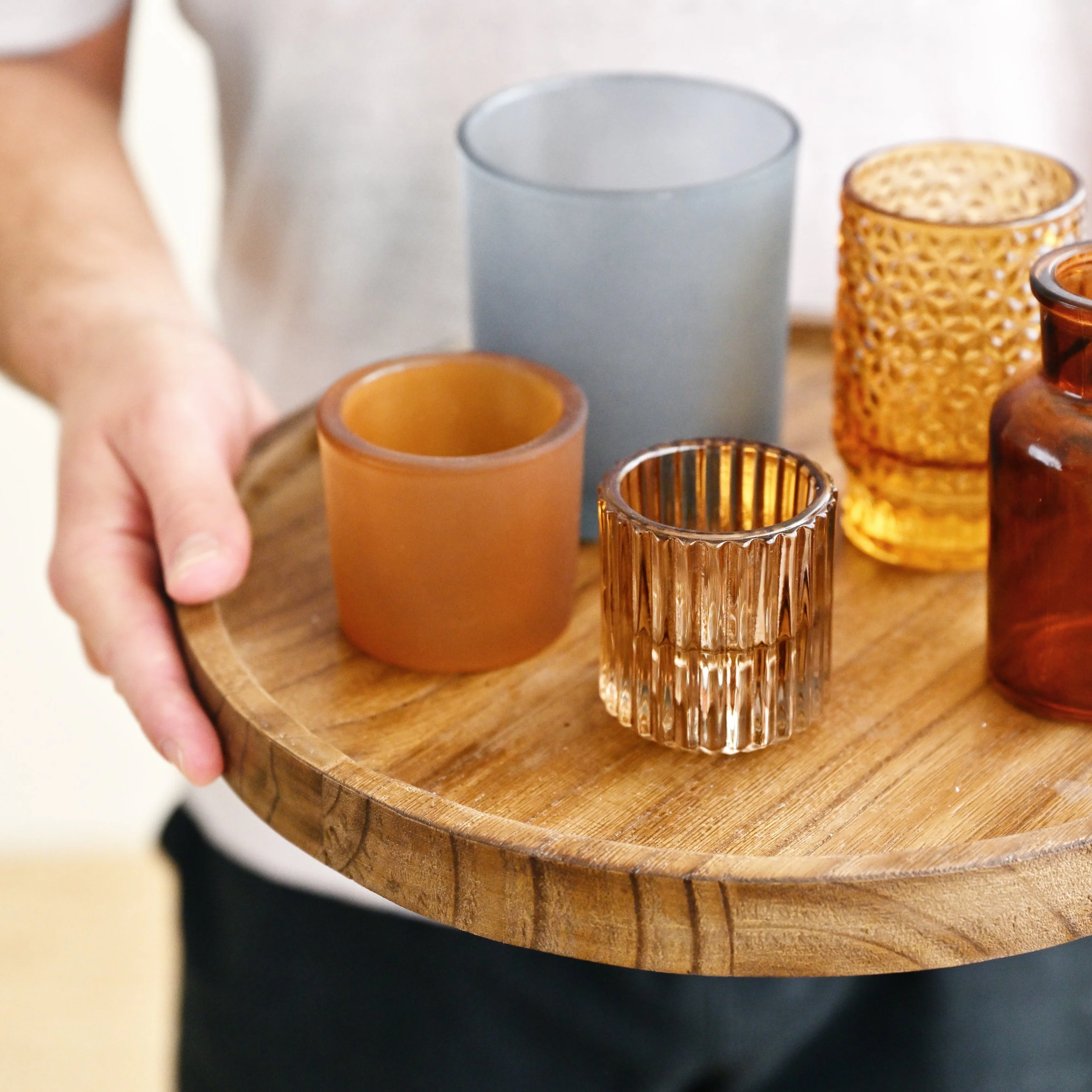 Sanga Tray Votive Brown (Set of 6) - Image 4
