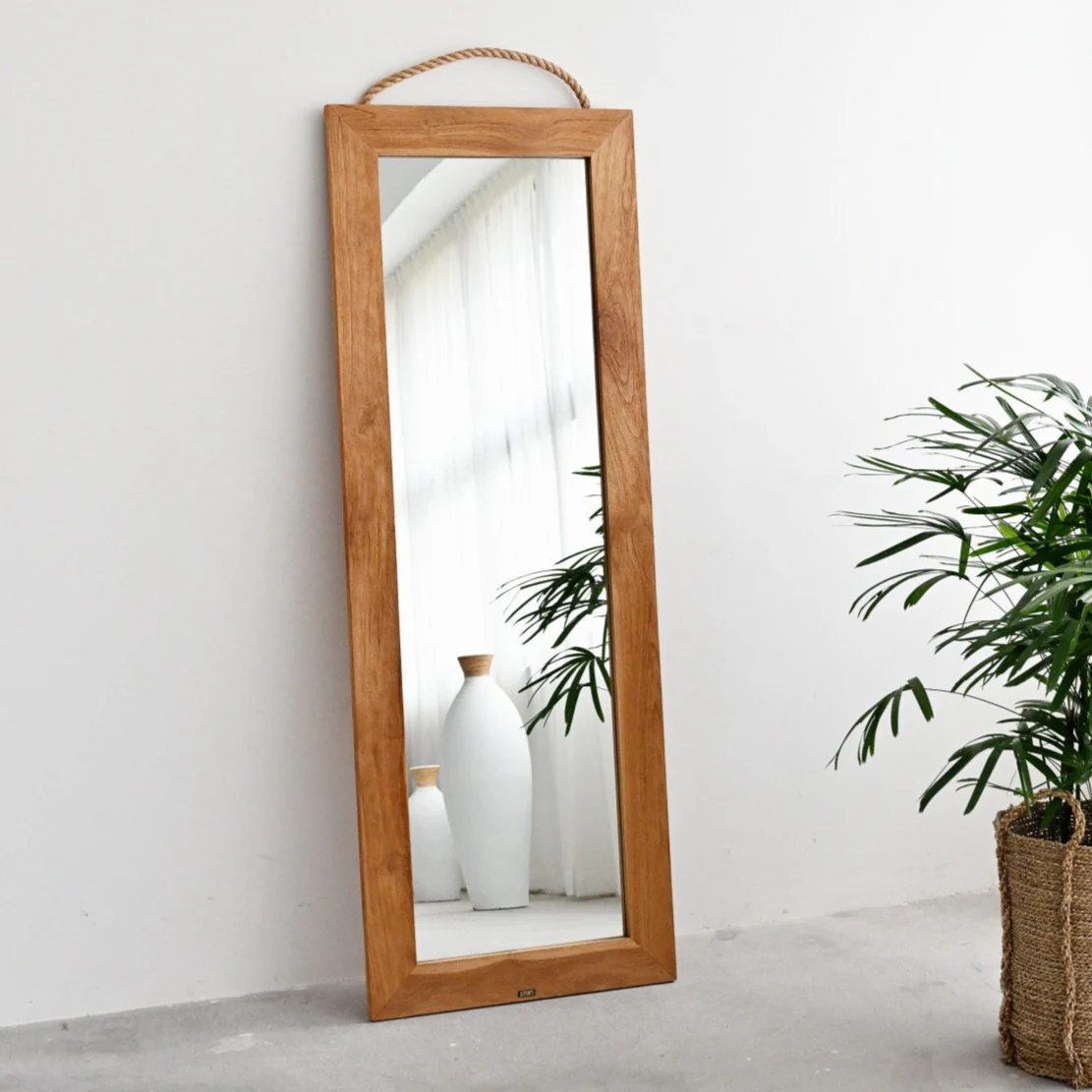 Solid Teak Mirror Long - Image 2