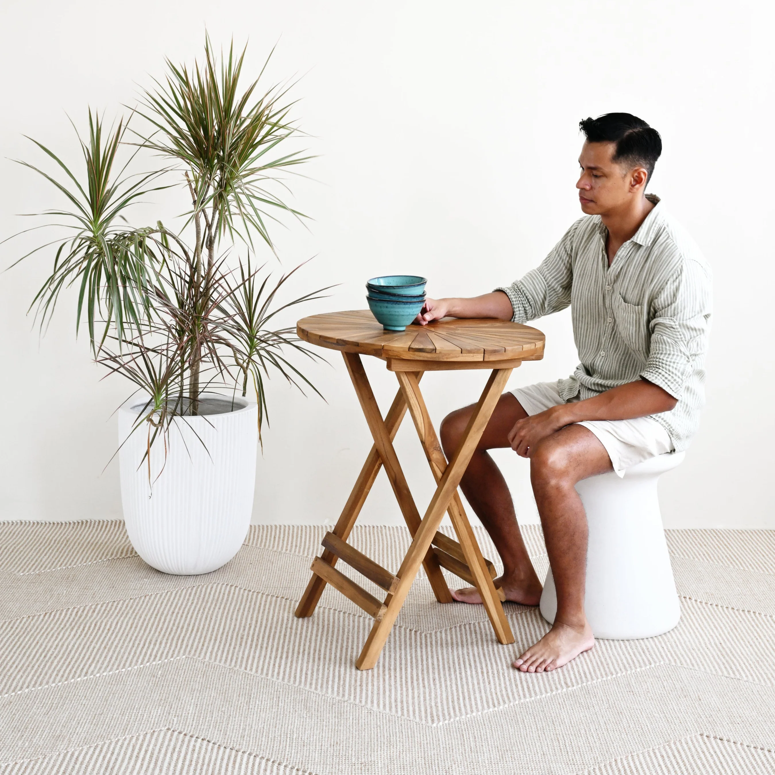 Veria Side Table Stool - White - Image 3