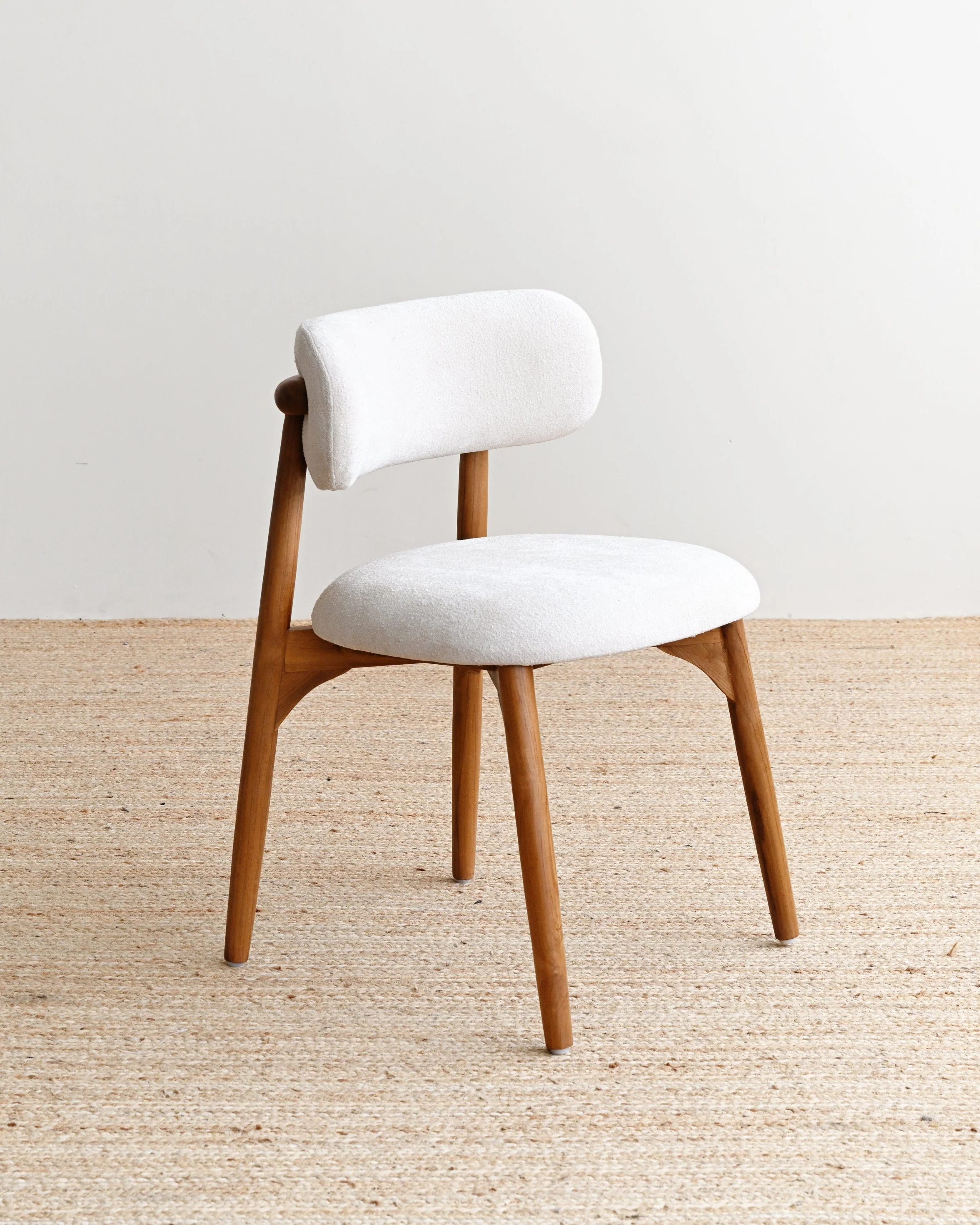 Vora Teak Dining Chair - White